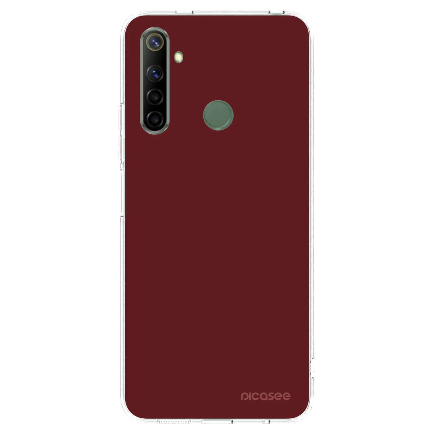 Picasee silikonowe przeźroczyste etui na Realme 6i - Red Bliss