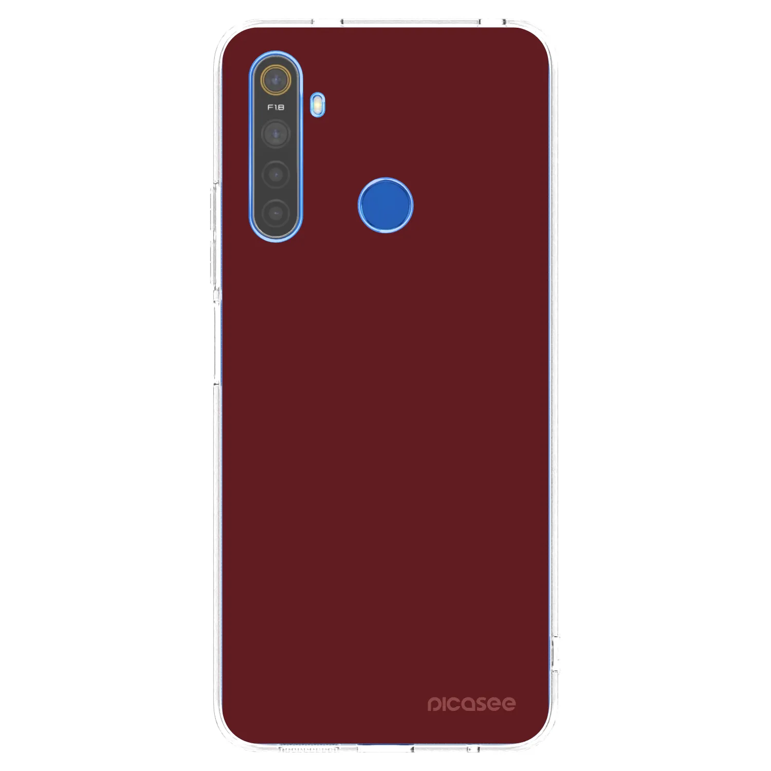 Picasee silikonowe przeźroczyste etui na Realme 5 - Red Bliss