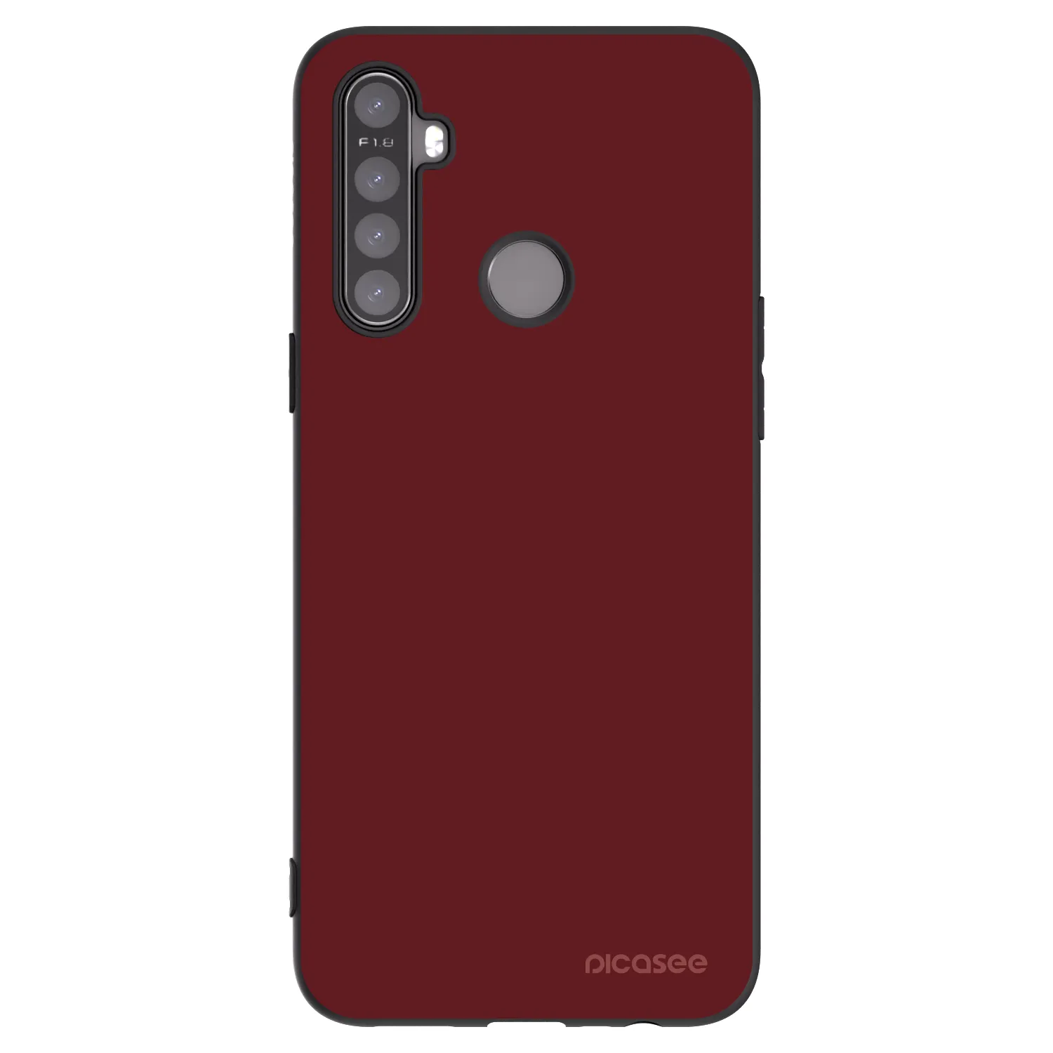 Picasee silikonowe czarne etui na Realme 5 - Red Bliss
