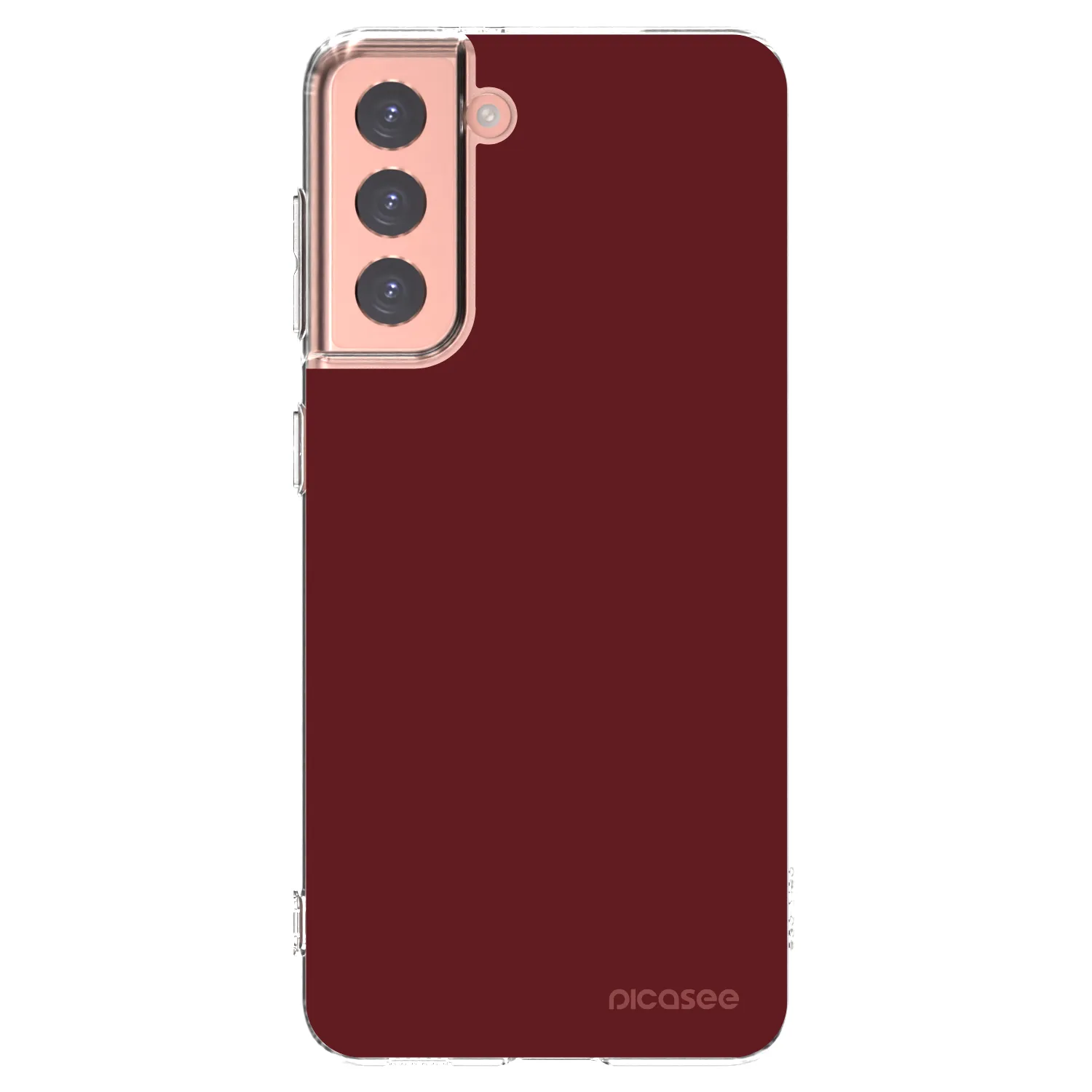 Picasee silikonowe przeźroczyste etui na Samsung Galaxy S21 5G G991B - Red Bliss