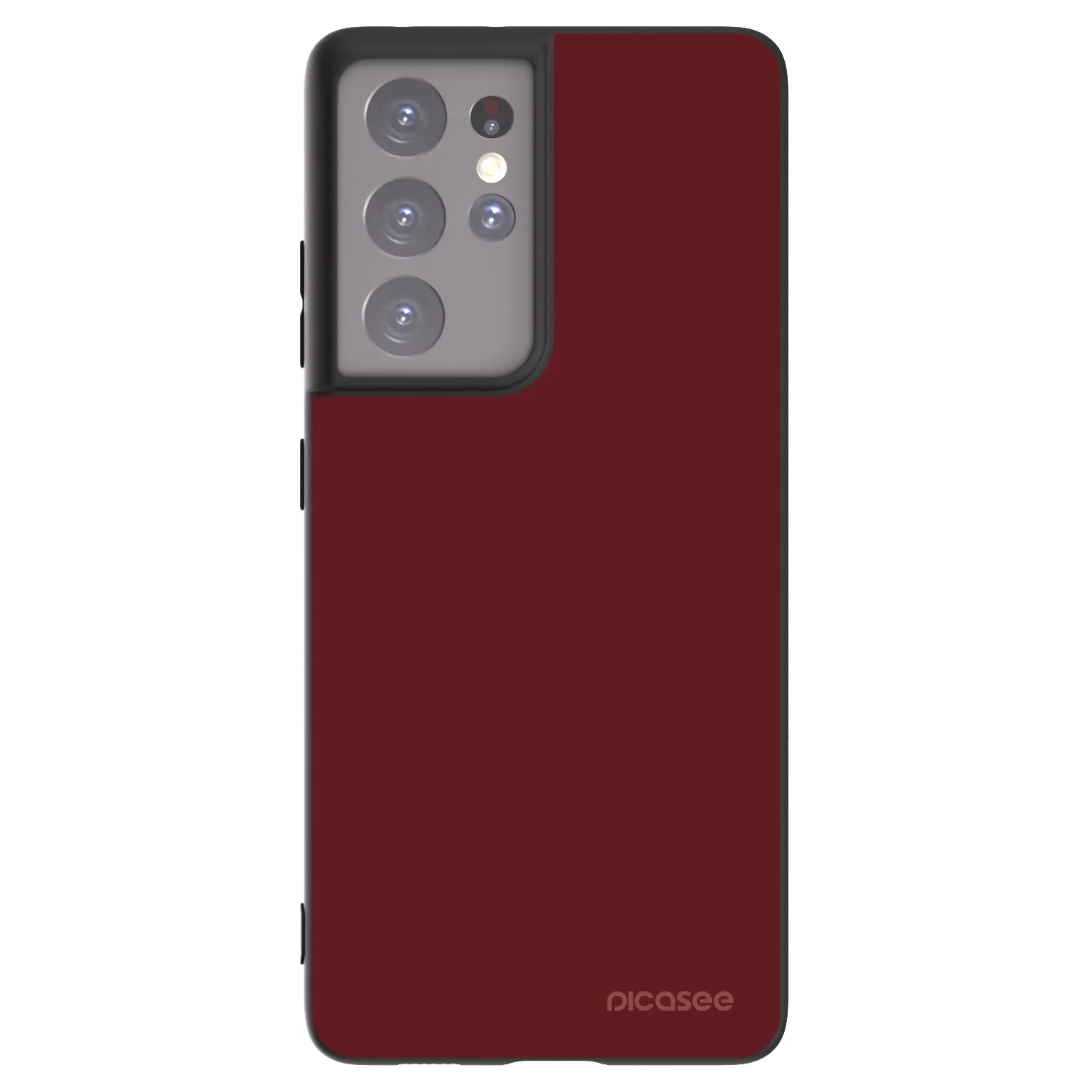 Picasee silikonowe czarne etui na Samsung Galaxy S21 Ultra 5G G998B - Red Bliss