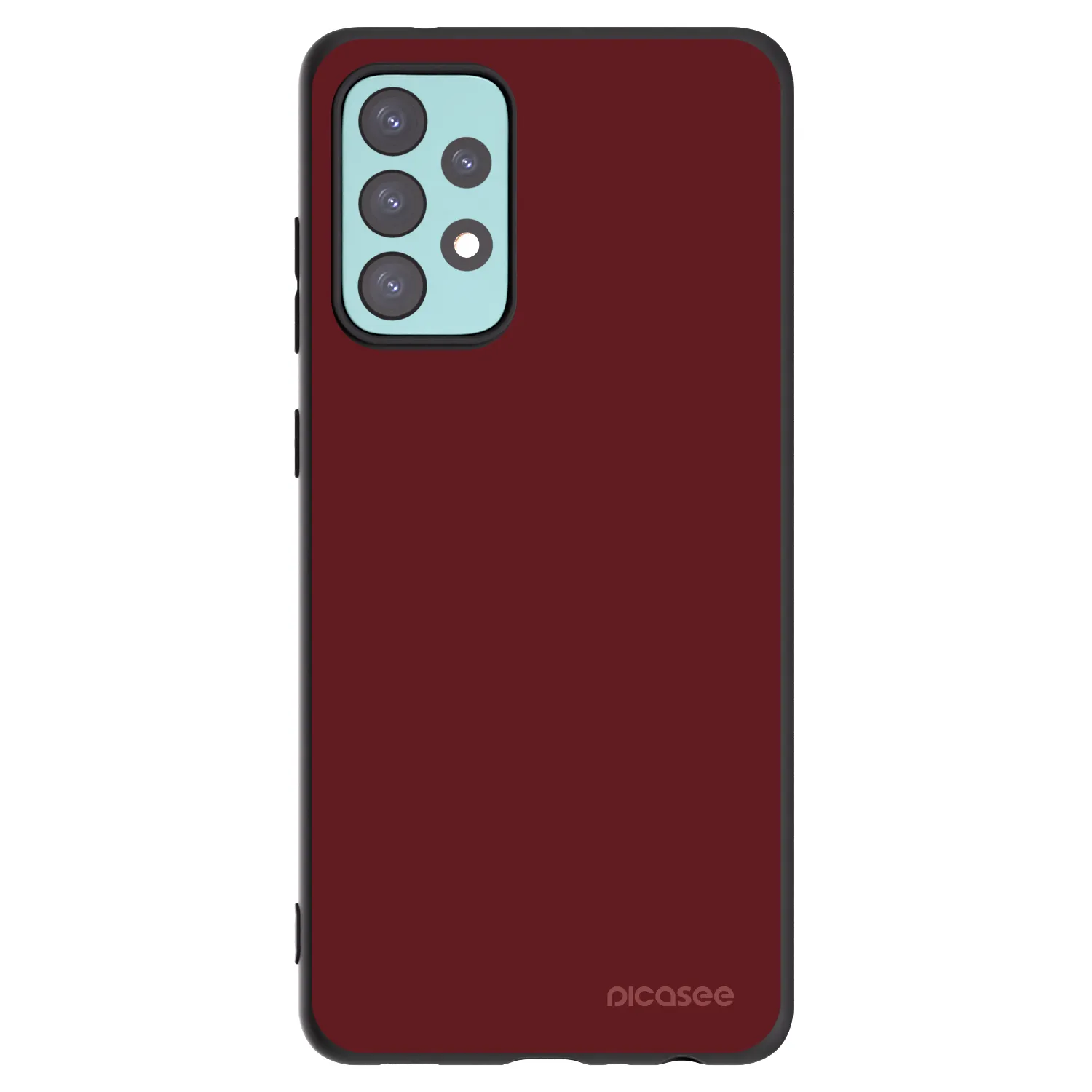Picasee silikonowe czarne etui na Samsung Galaxy A72 A725F - Red Bliss