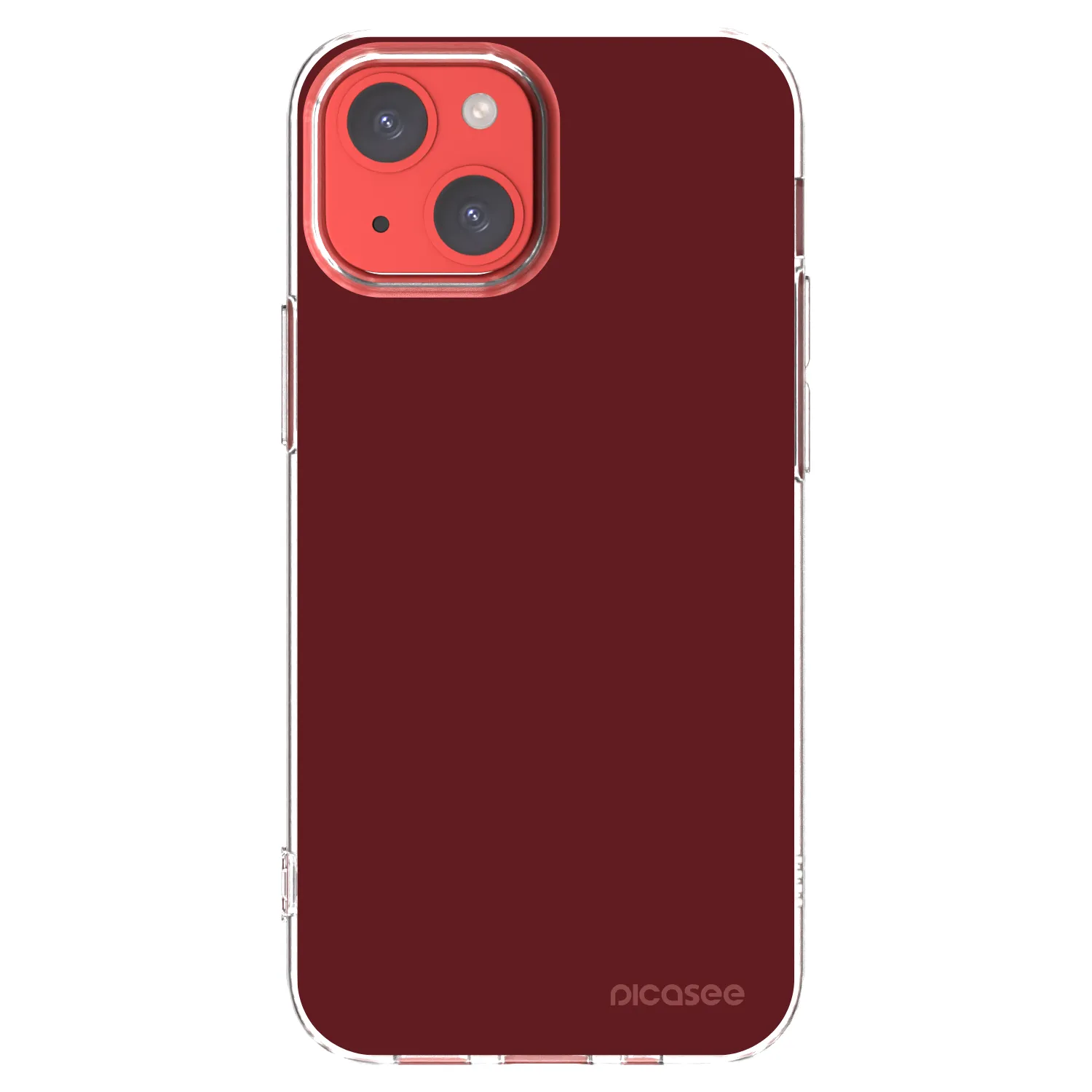Picasee silikonowe przeźroczyste etui na Apple iPhone 13 mini - Red Bliss