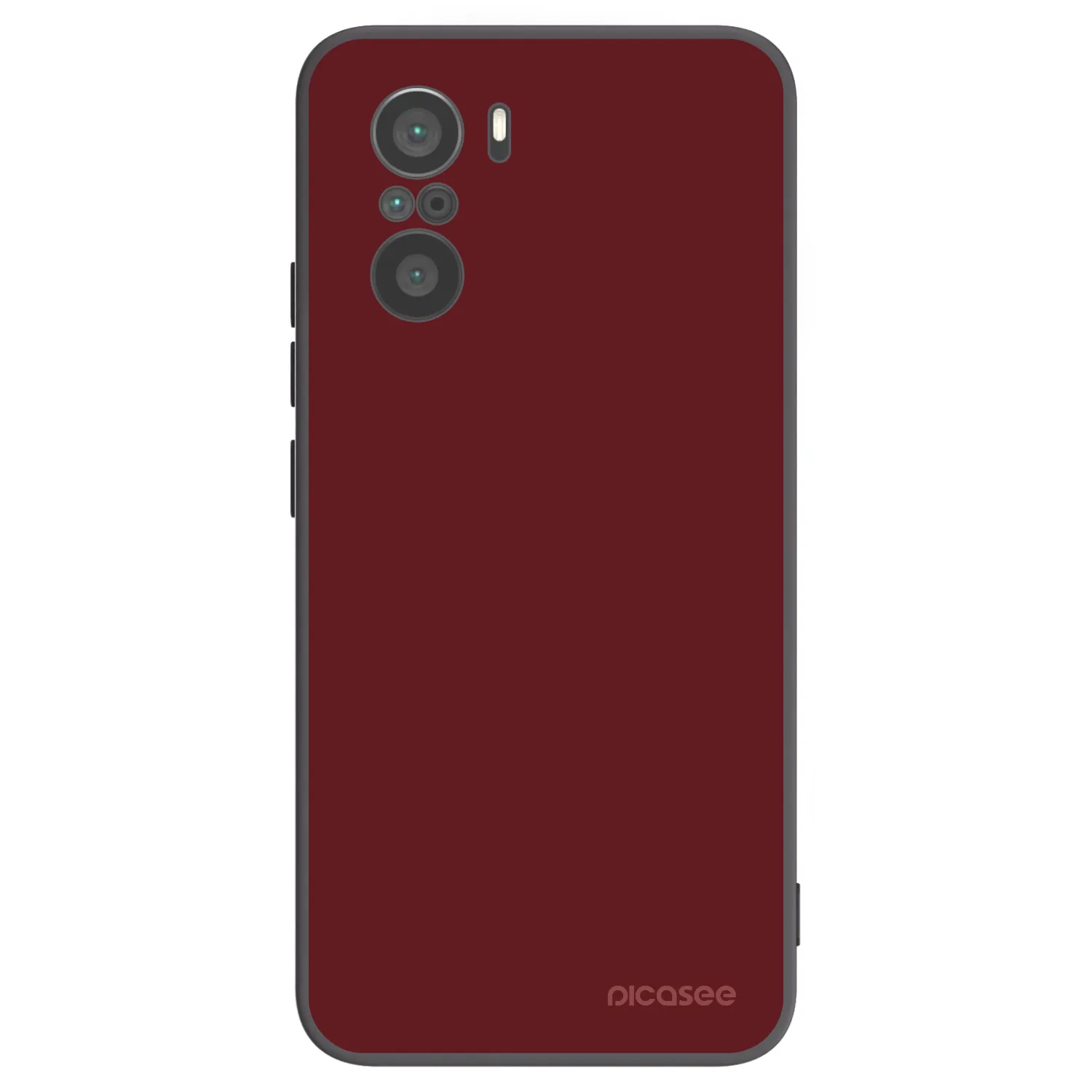Picasee silikonowe czarne etui na Xiaomi Poco F3 - Red Bliss