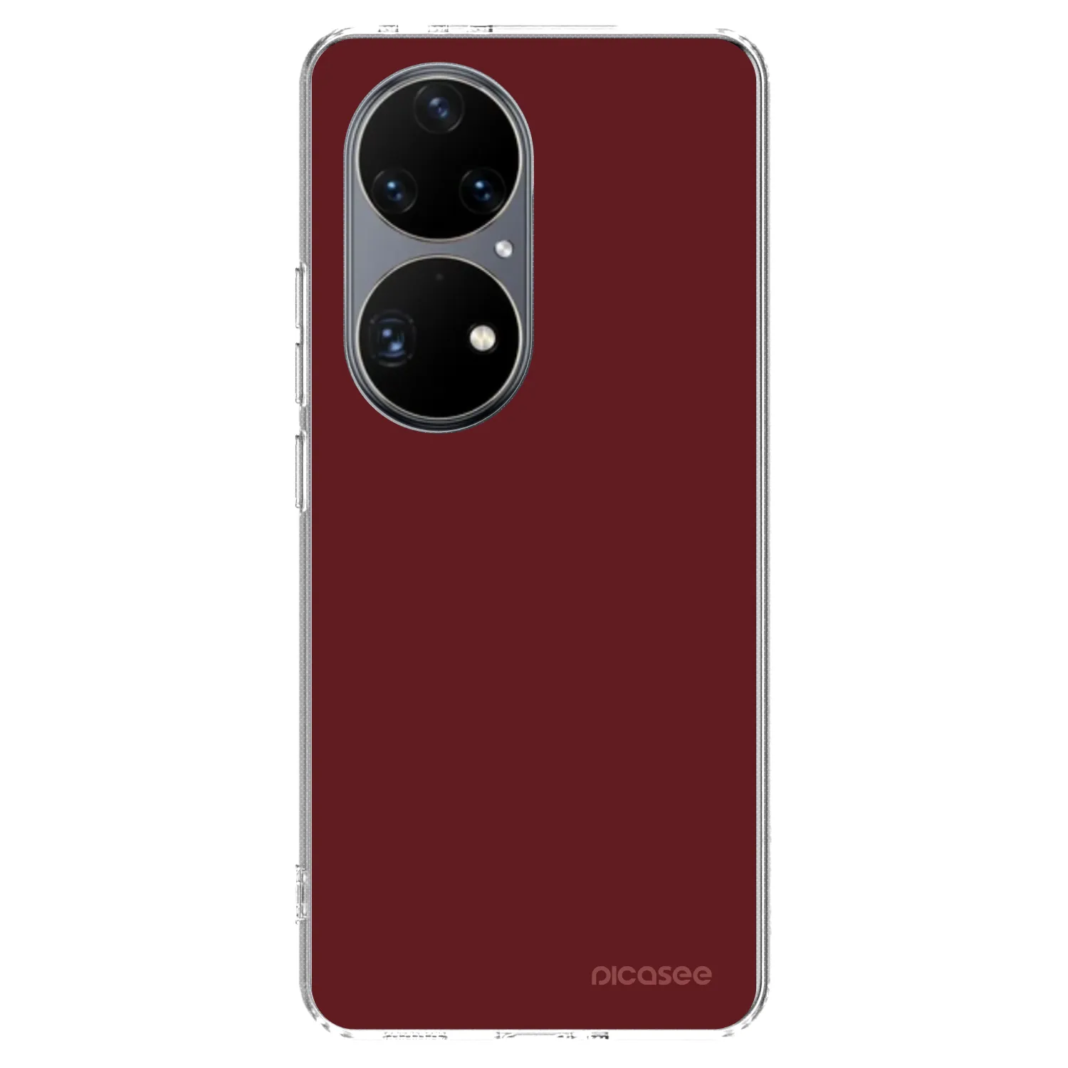 Picasee silikonowe przeźroczyste etui na Huawei P50 - Red Bliss