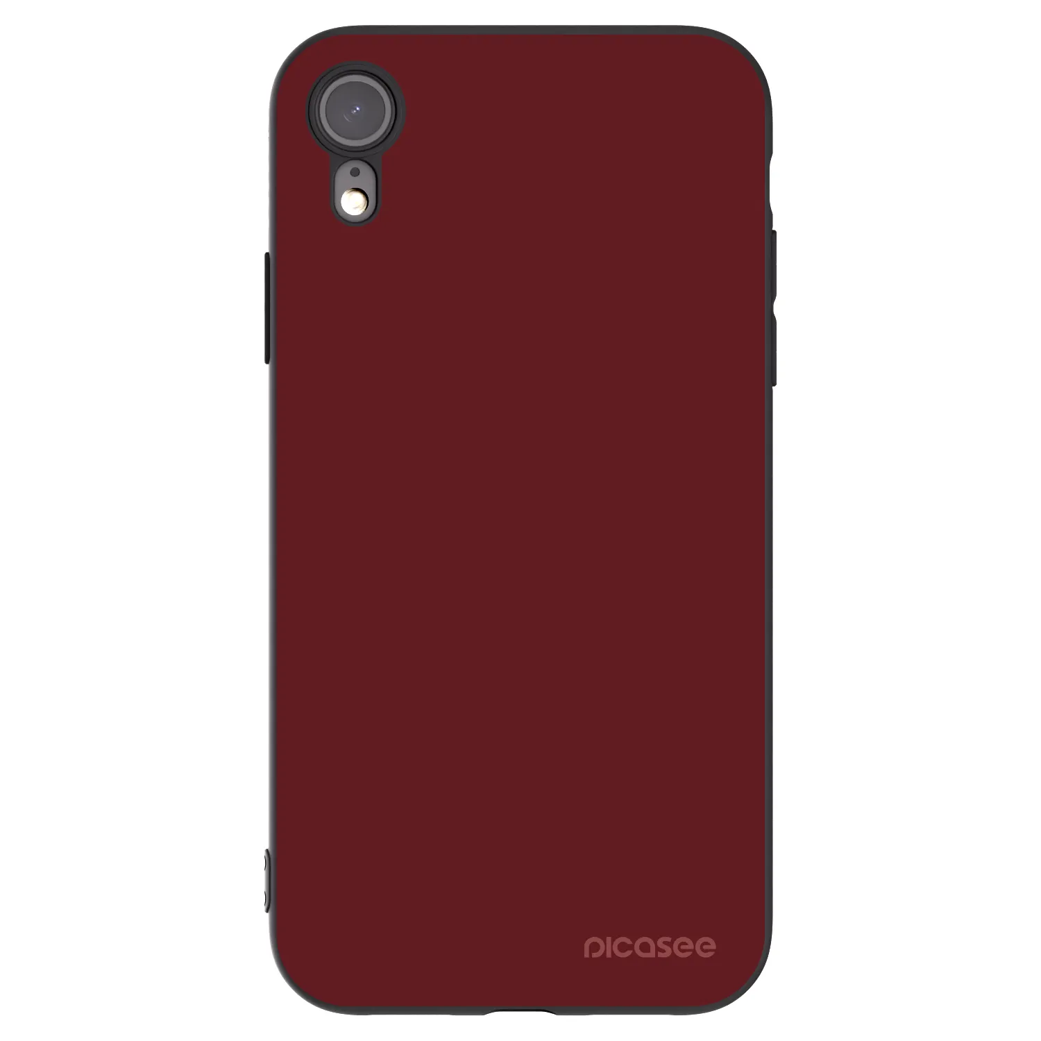 Picasee silikonowe czarne etui na Apple iPhone XR - Red Bliss