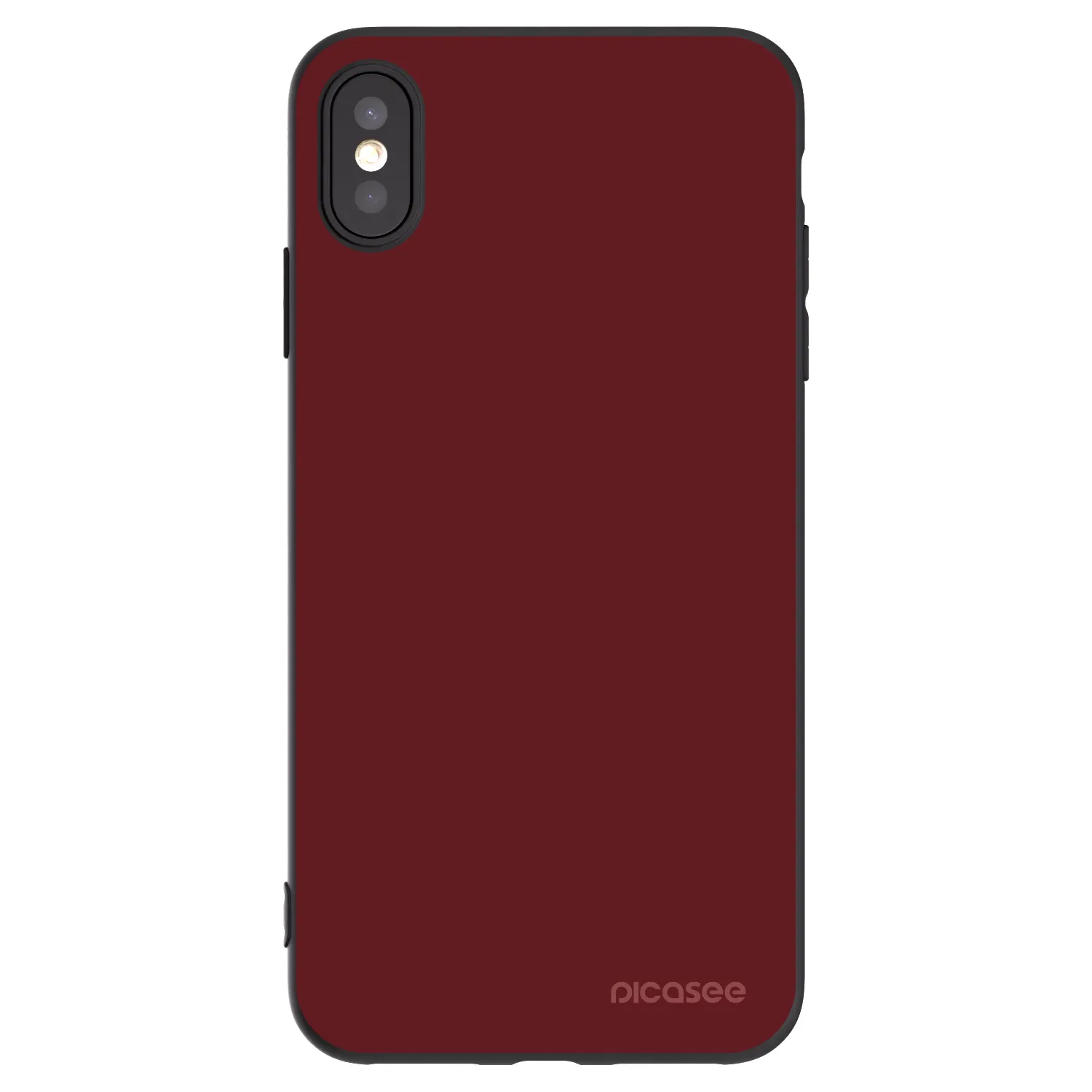 Picasee silikonowe czarne etui na Apple iPhone XS Max - Red Bliss