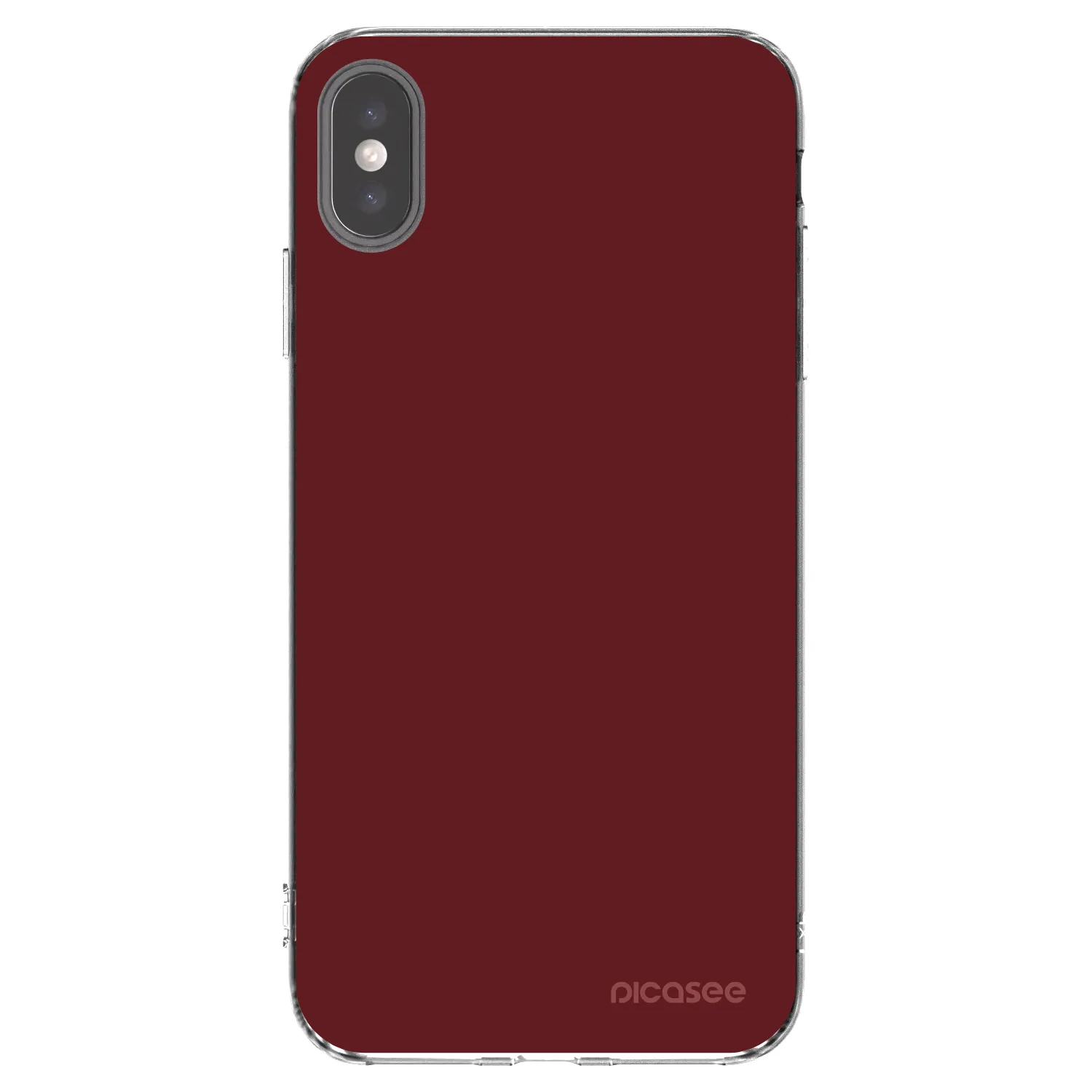 Picasee silikonowe przeźroczyste etui na Apple iPhone XS Max - Red Bliss