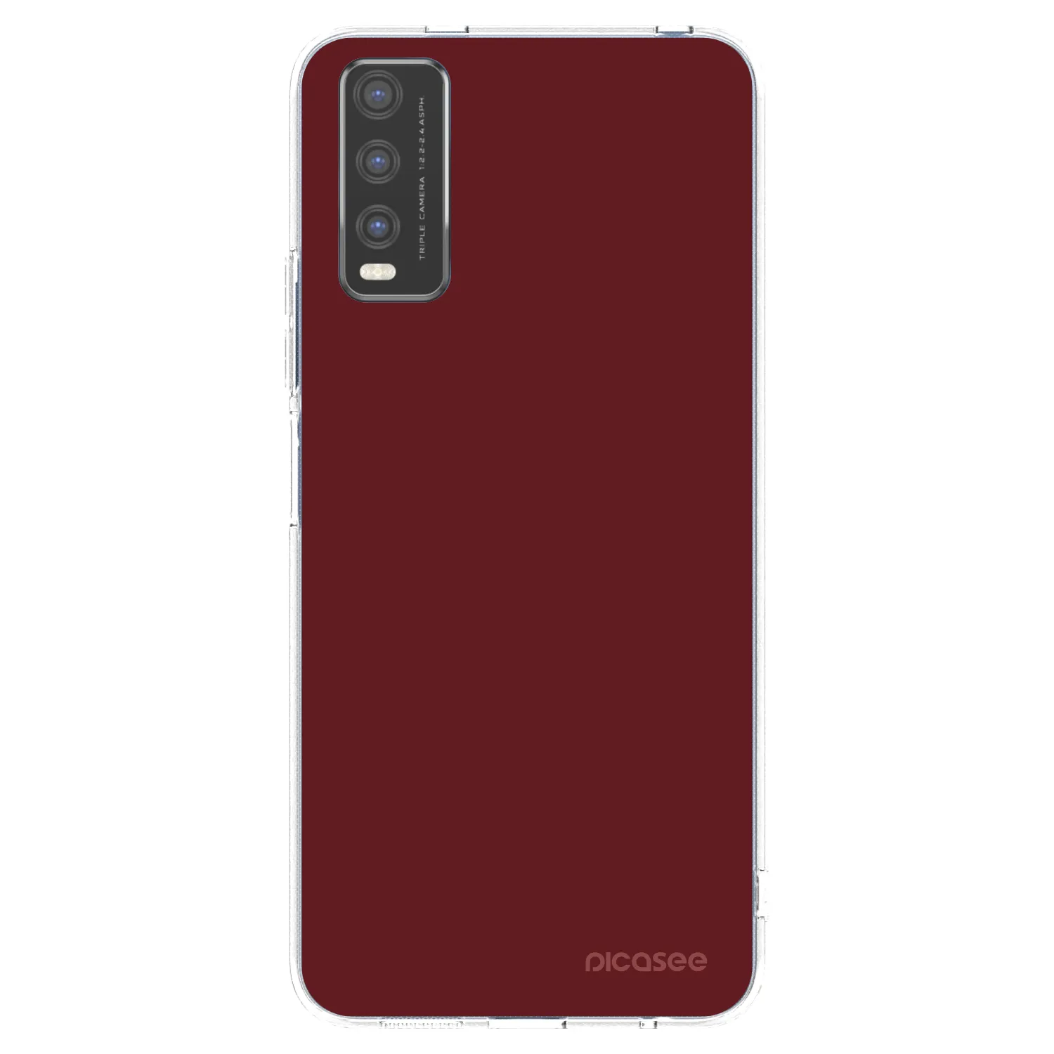 Picasee silikonowe przeźroczyste etui na Vivo Y20s - Red Bliss
