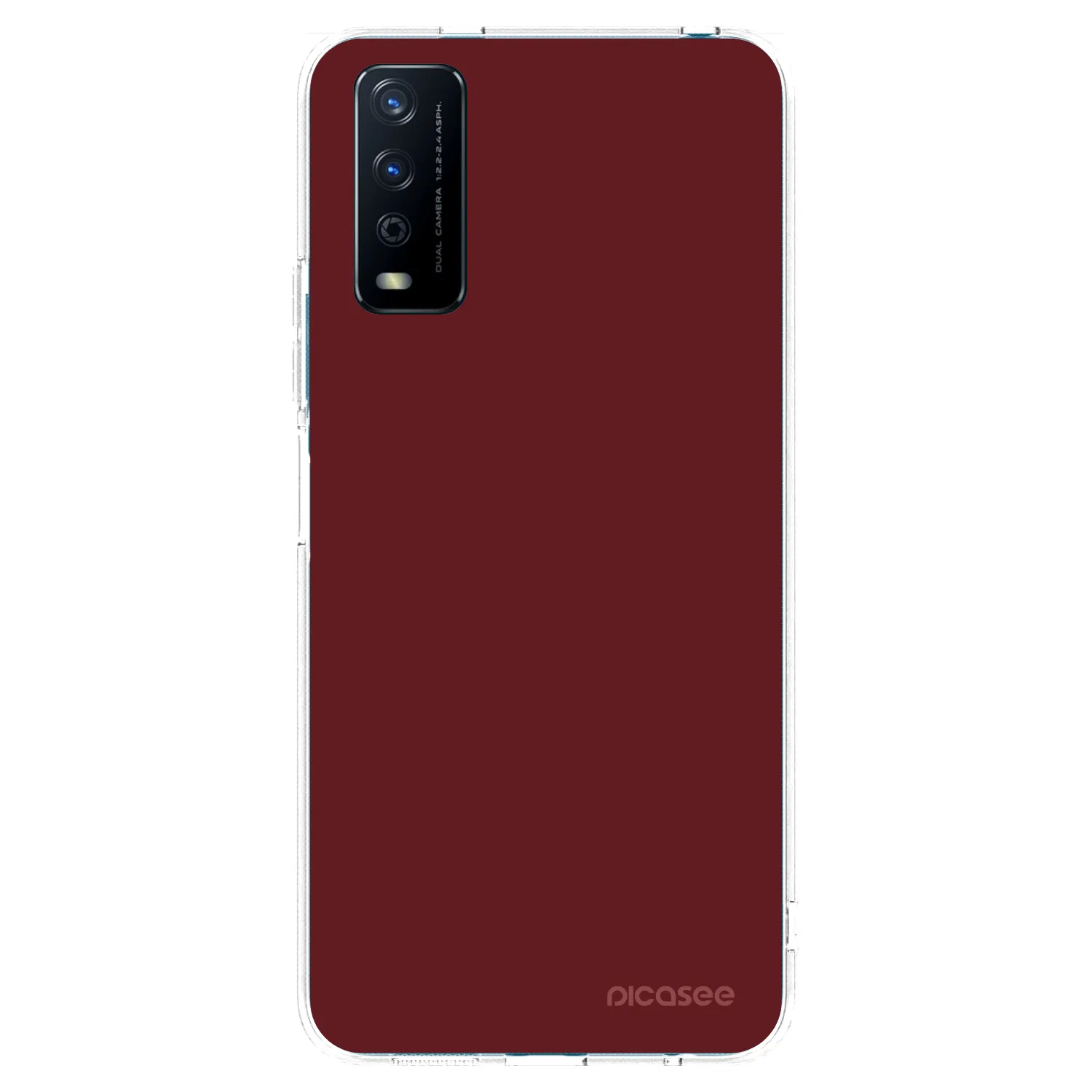 Picasee silikonowe przeźroczyste etui na Vivo Y11s - Red Bliss