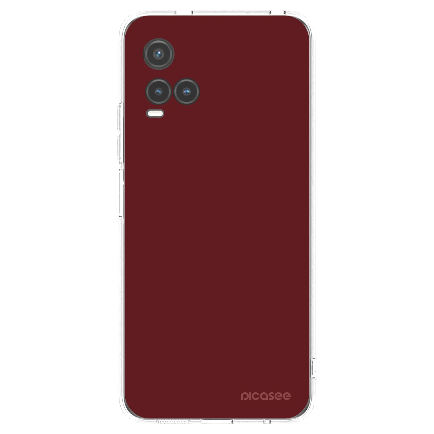 Picasee silikonowe przeźroczyste etui na Vivo Y33s - Red Bliss