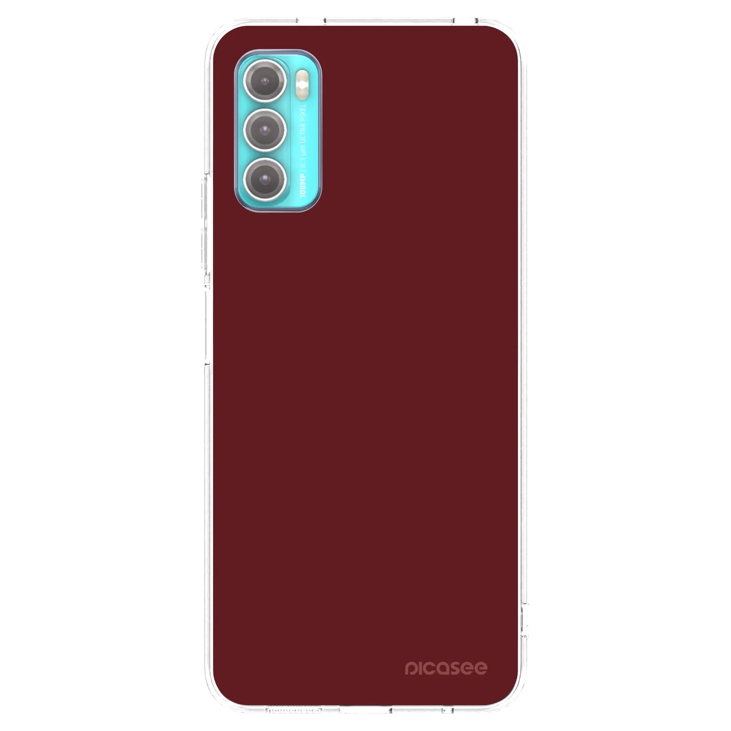 Picasee silikonowe przeźroczyste etui na Motorola Moto G60 - Red Bliss