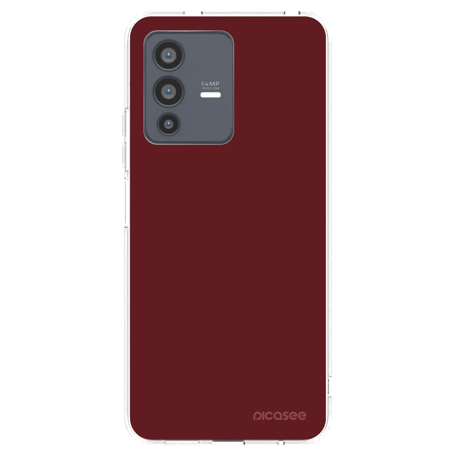 Picasee silikonowe przeźroczyste etui na Vivo V23 5G - Red Bliss