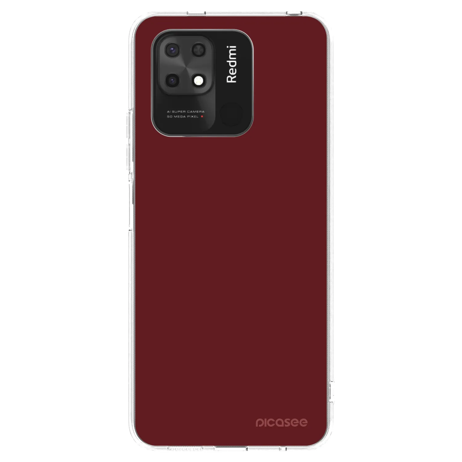 Picasee silikonowe przeźroczyste etui na Xiaomi Redmi 10C - Red Bliss