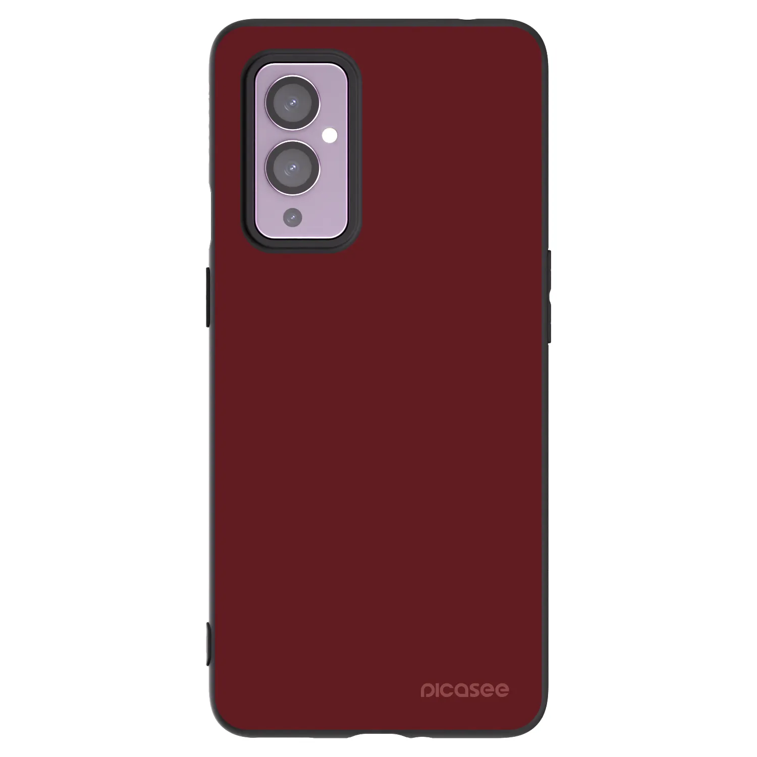 Picasee silikonowe czarne etui na OnePlus 9 - Red Bliss