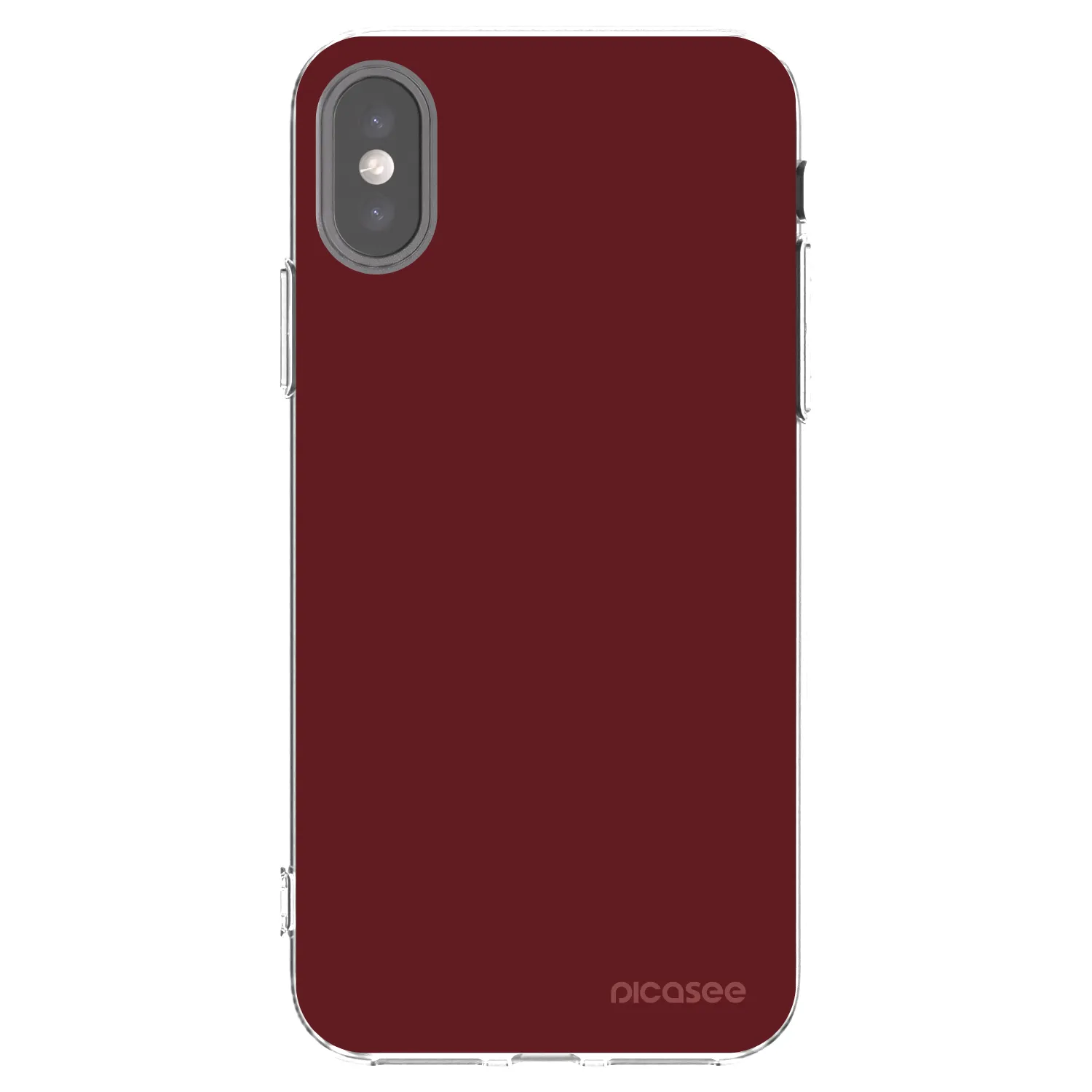 Picasee silikonowe przeźroczyste etui na Apple iPhone X/XS - Red Bliss