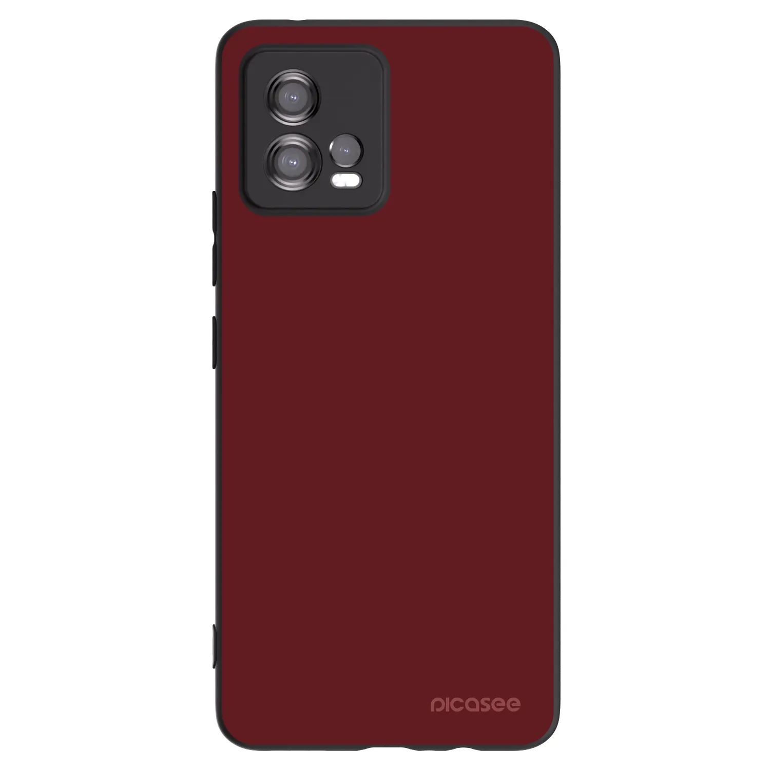 Picasee silikonowe czarne etui na Motorola Moto G72 - Red Bliss