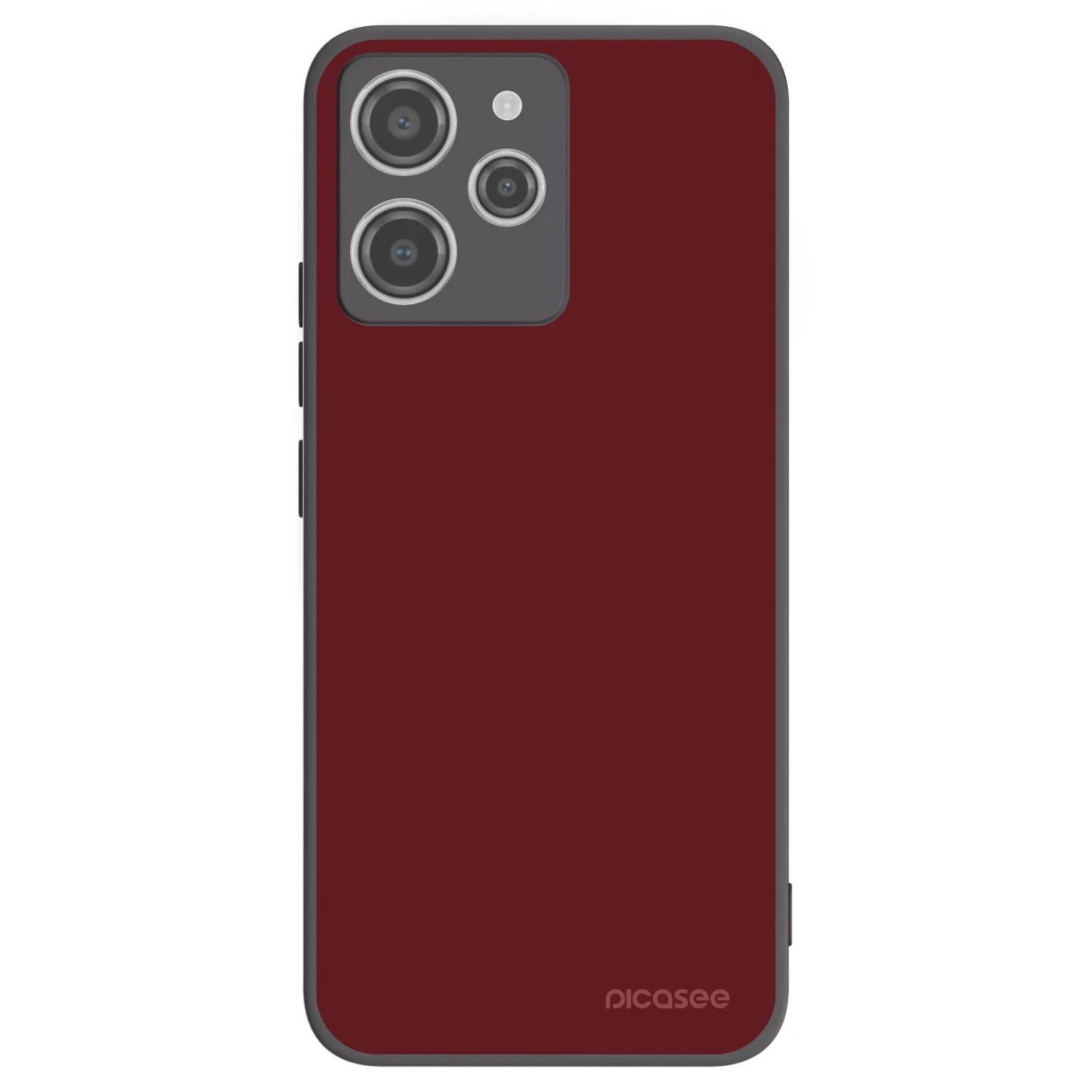 Picasee silikonowe czarne etui na Xiaomi Redmi 12 4G - Red Bliss