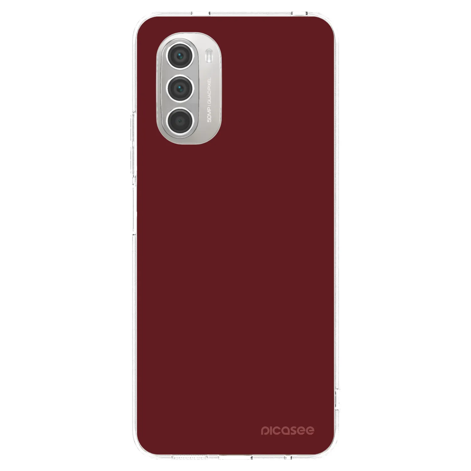 Picasee silikonowe przeźroczyste etui na Motorola Moto G51 - Red Bliss