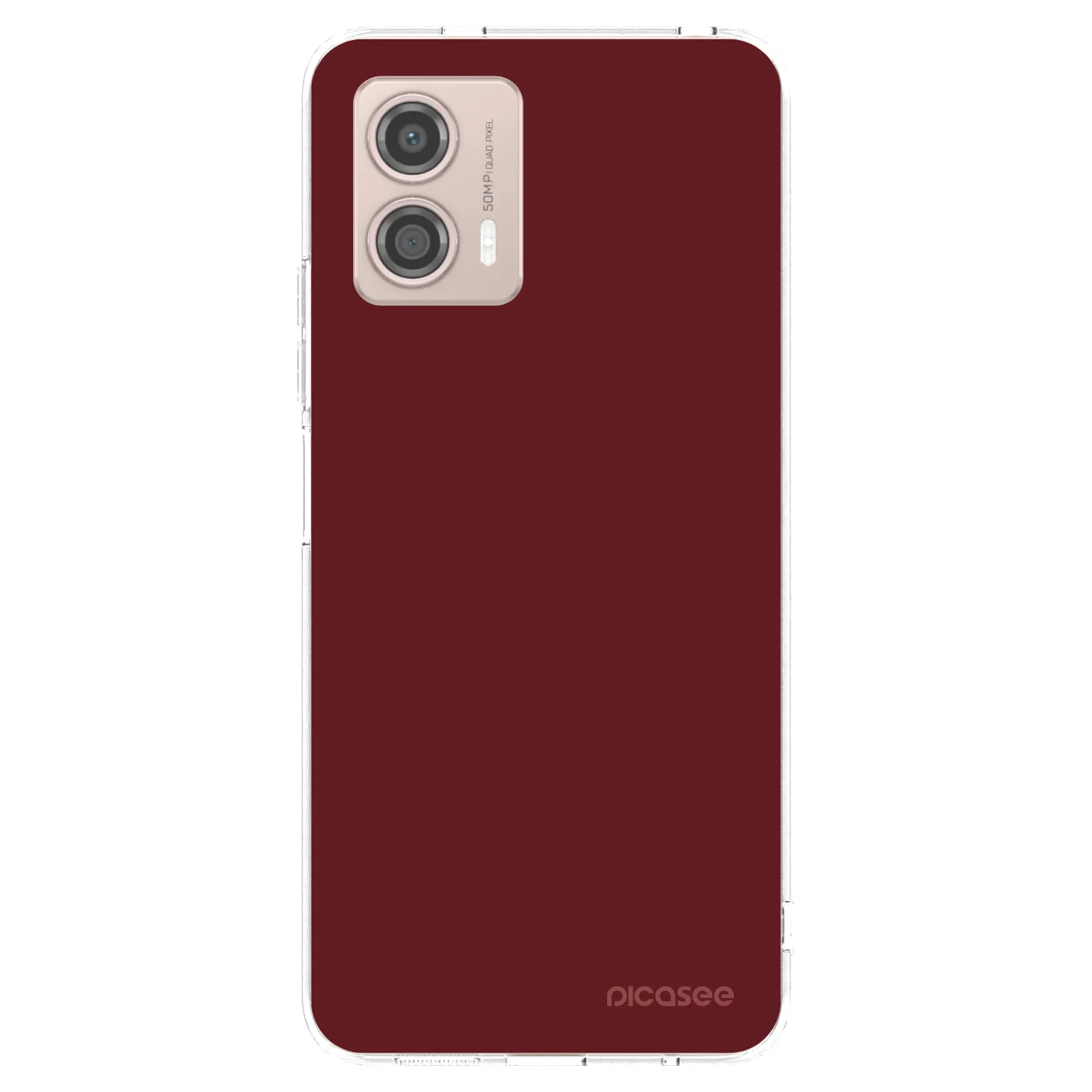Picasee silikonowe przeźroczyste etui na Motorola Moto G53 5G - Red Bliss
