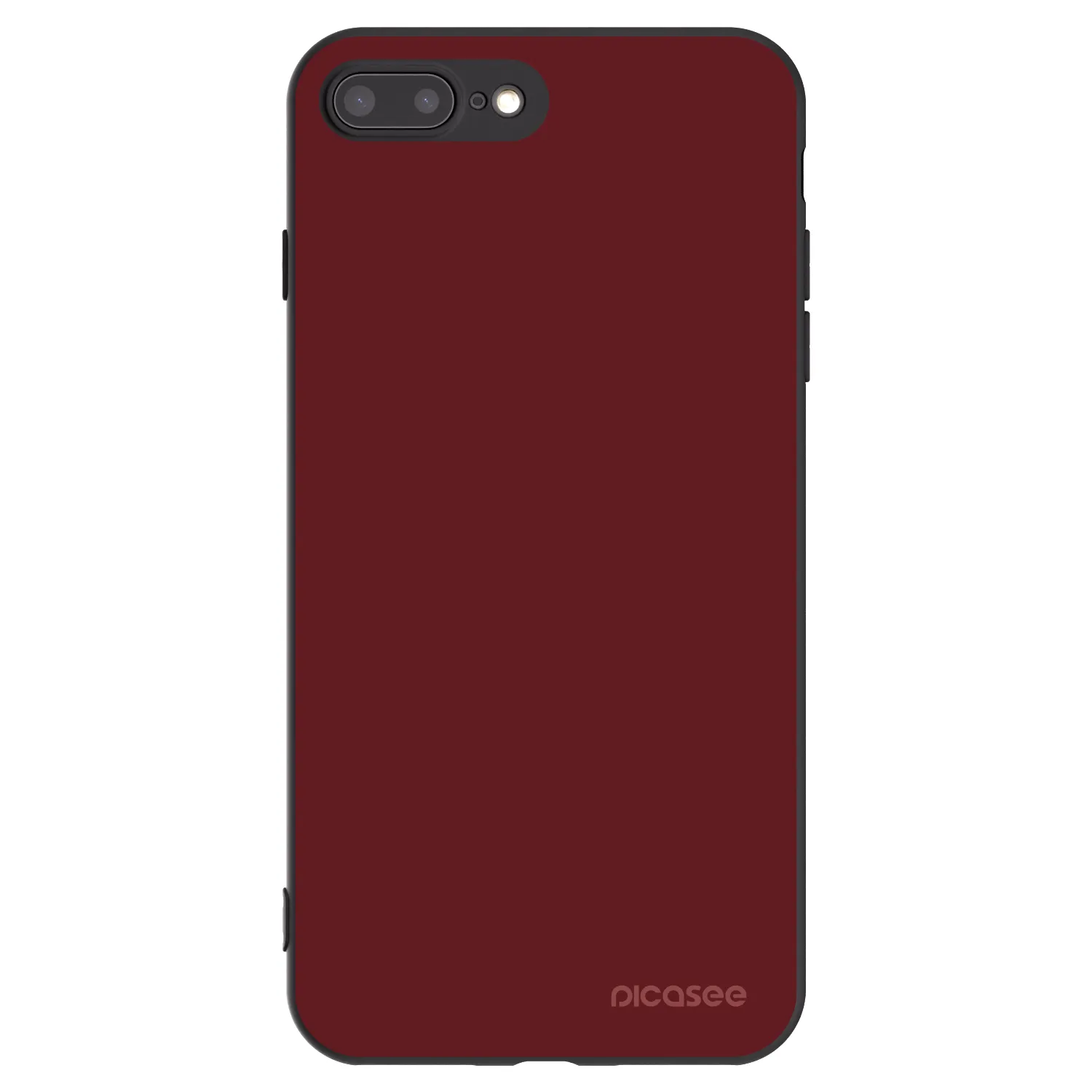 Picasee silikonowe czarne etui na Apple iPhone 7 Plus - Red Bliss