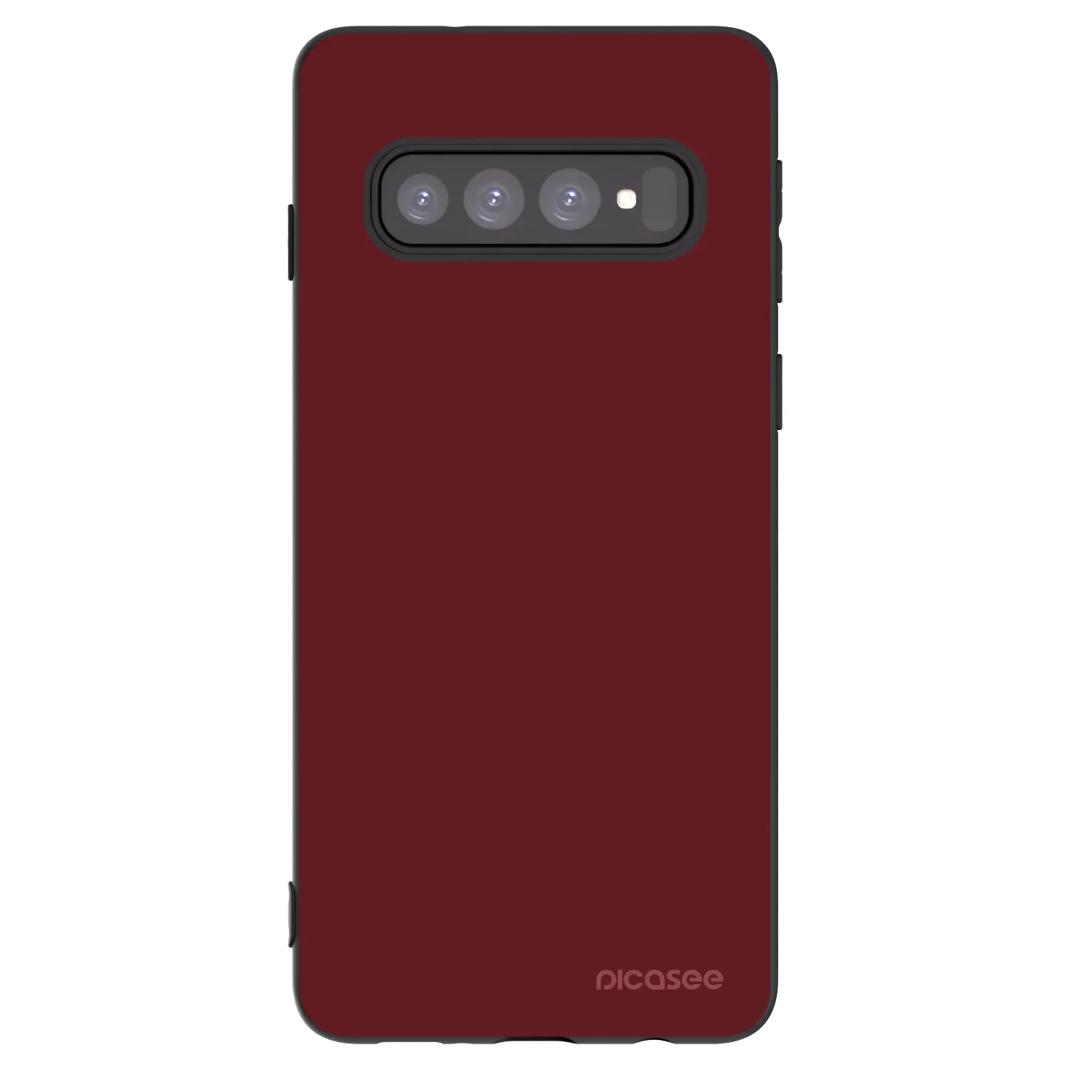 Picasee silikonowe czarne etui na Samsung Galaxy S10 G973 - Red Bliss