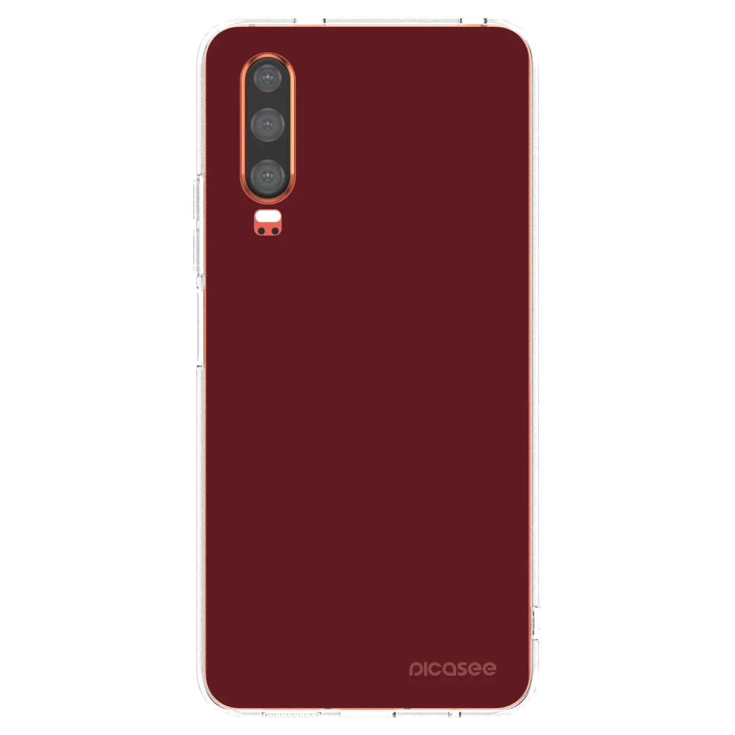 Picasee silikonowe przeźroczyste etui na Huawei P30 - Red Bliss