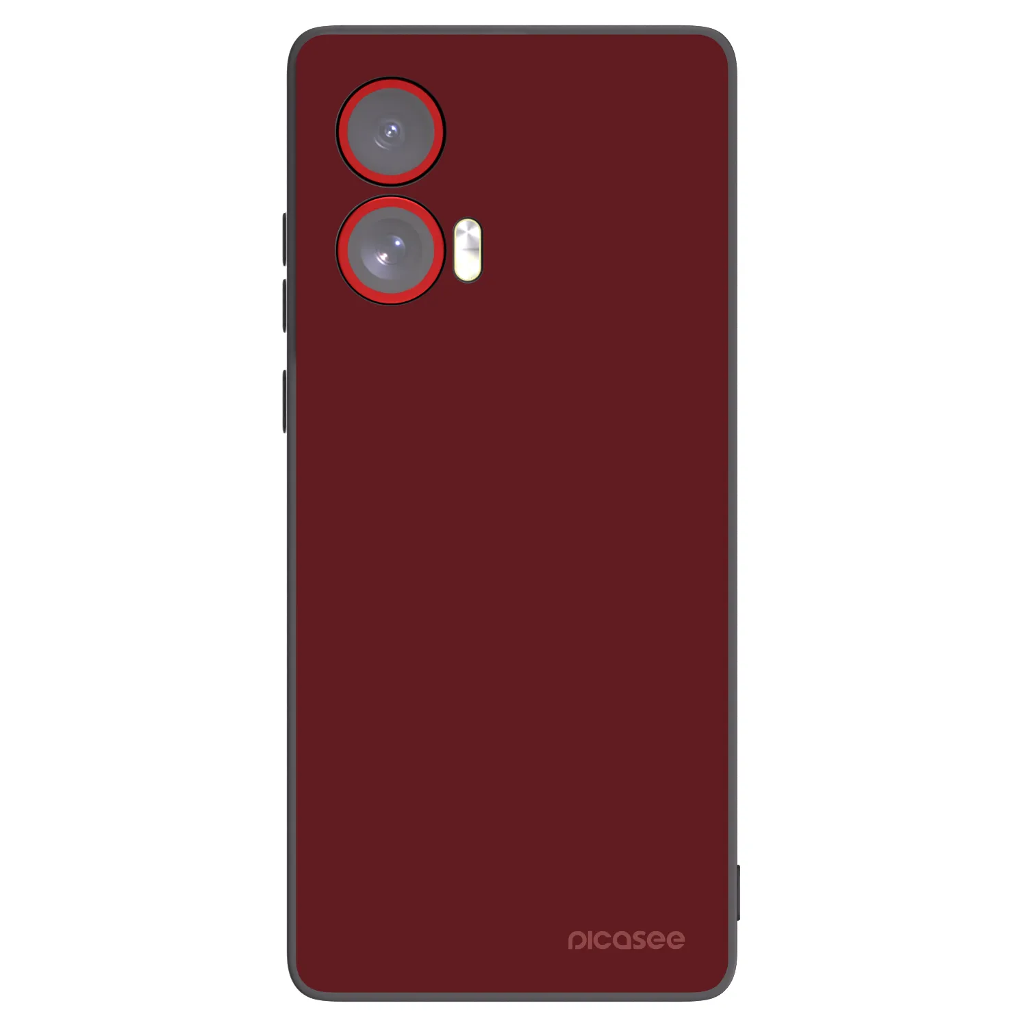 Picasee silikonowe czarne etui na Motorola Edge 50 Fusion - Red Bliss