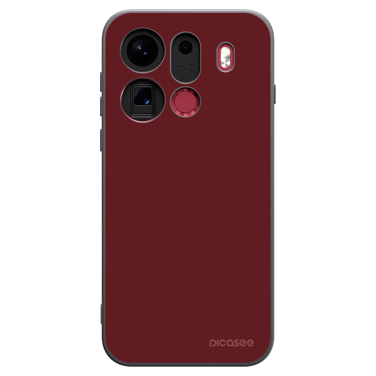 Picasee silikonowe czarne etui na OPPO Find X9 Pro - Red Bliss