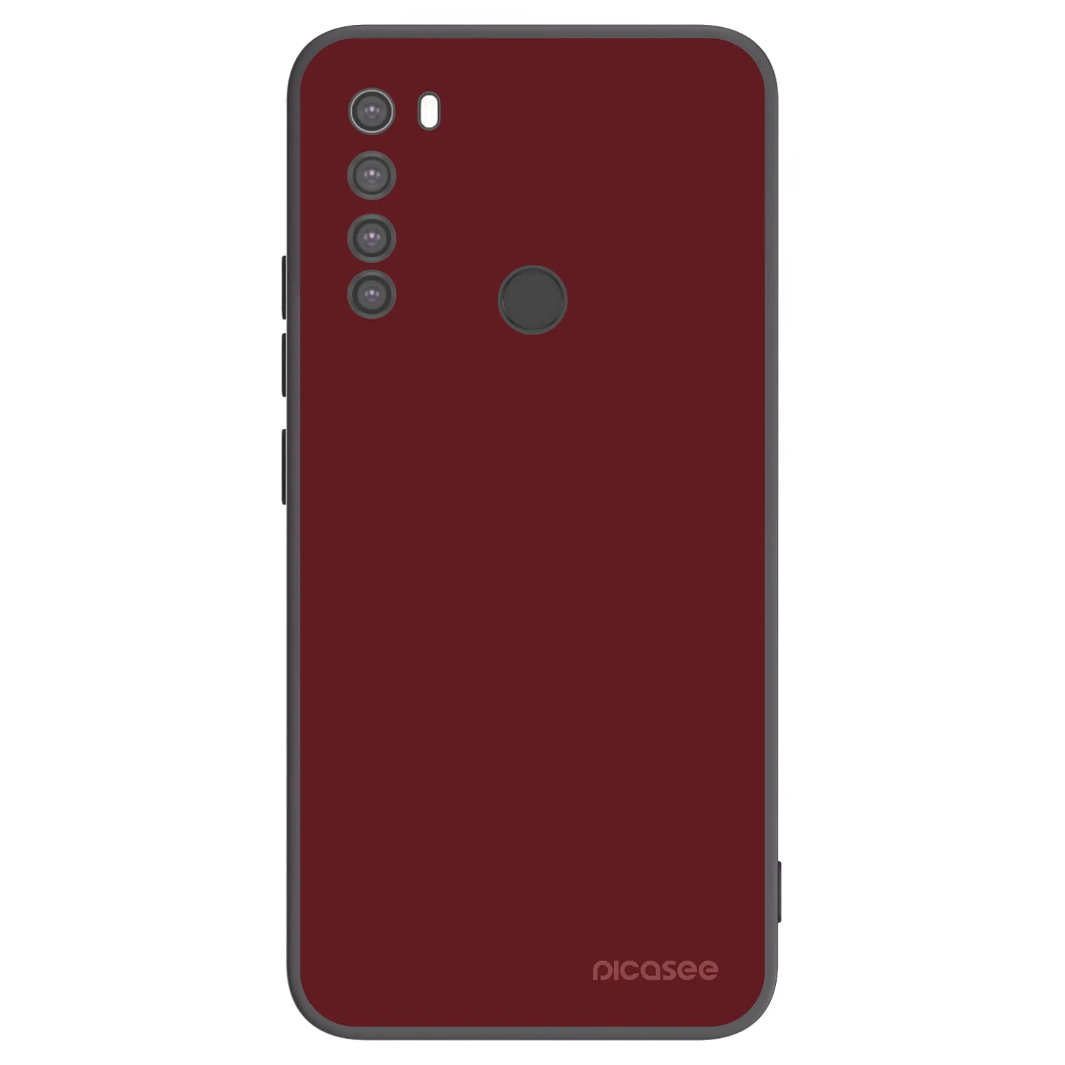 Picasee silikonowe czarne etui na Xiaomi Redmi Note 8 - Red Bliss