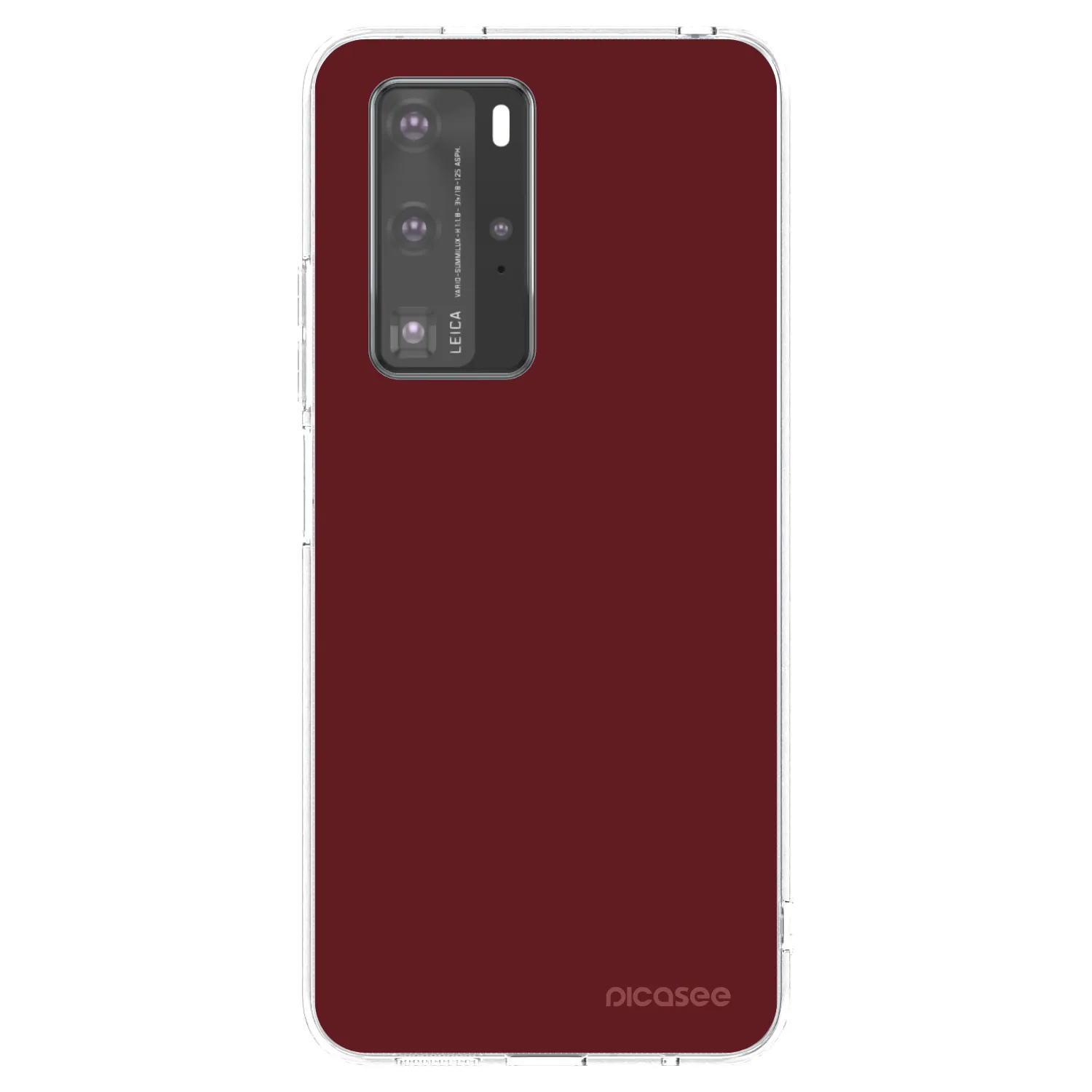 Picasee silikonowe przeźroczyste etui na Huawei P40 Pro - Red Bliss