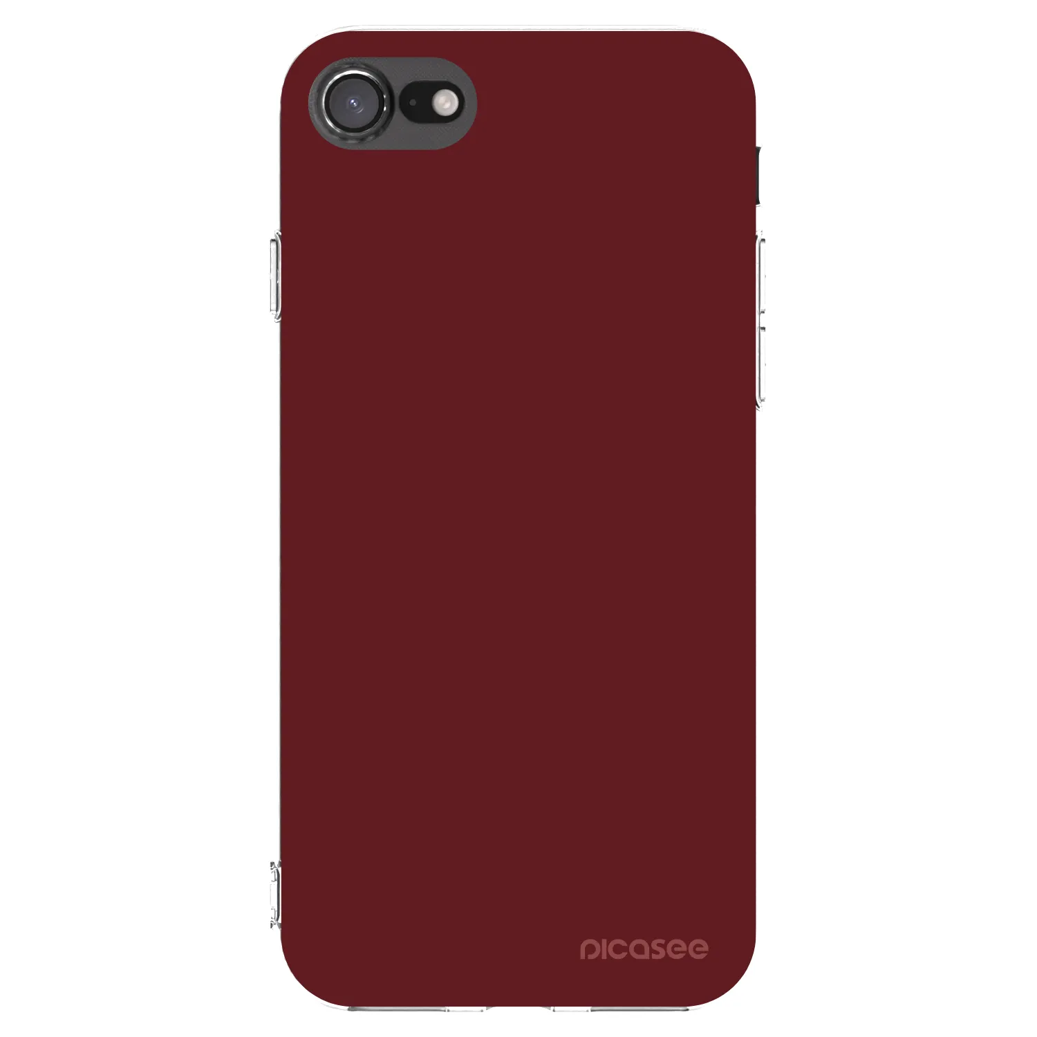 Picasee silikonowe przeźroczyste etui na Apple iPhone SE 2020 - Red Bliss