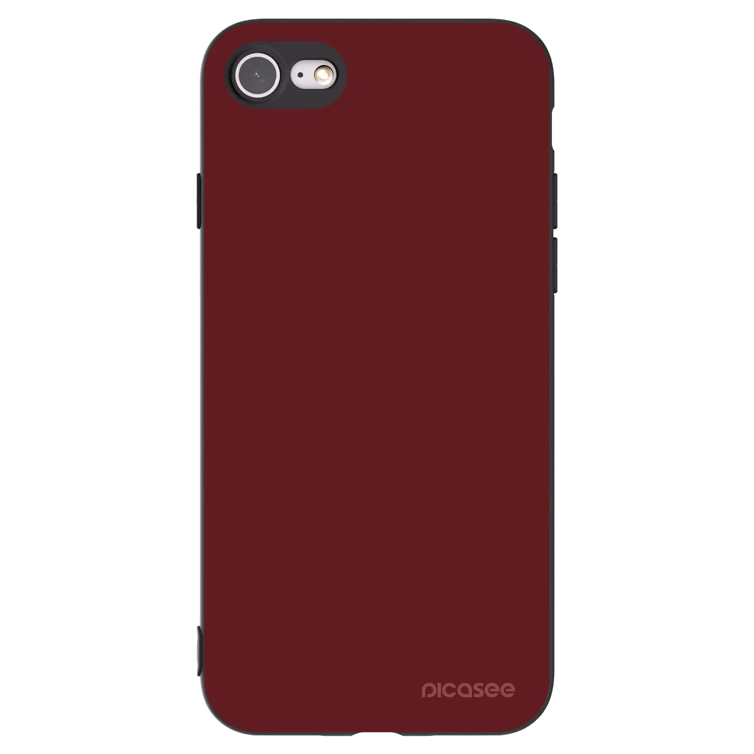 Picasee silikonowe czarne etui na Apple iPhone SE 2020 - Red Bliss