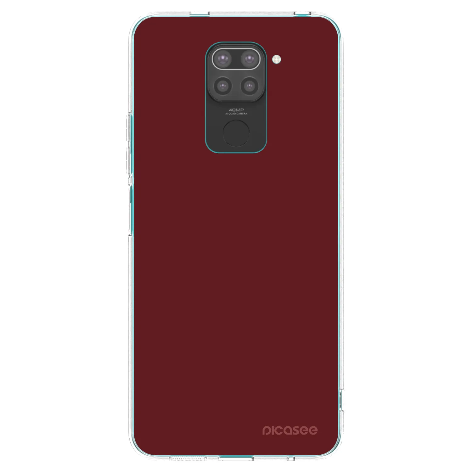 Picasee silikonowe czarne etui na Xiaomi Redmi Note 9 - Red Bliss