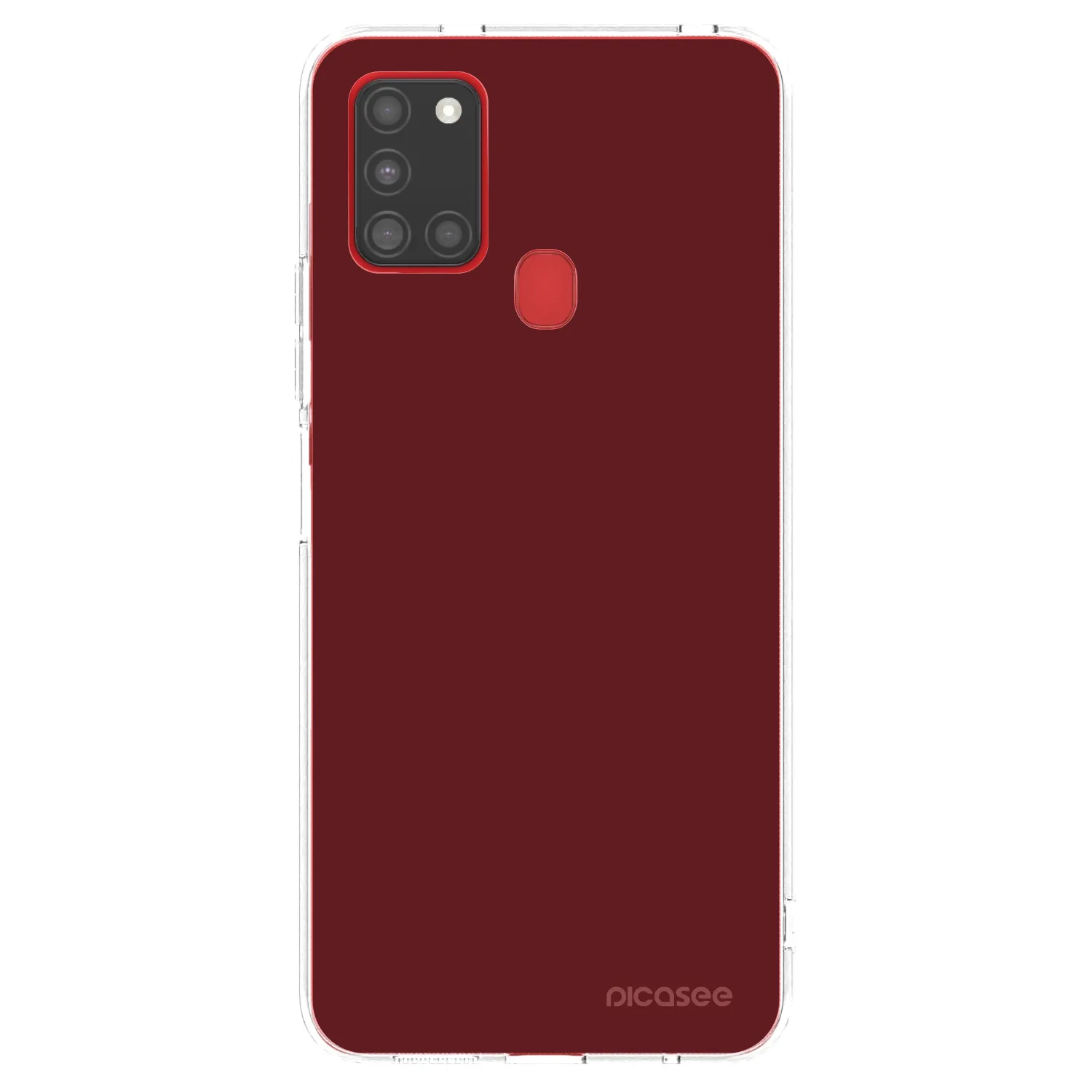 Picasee silikonowe przeźroczyste etui na Samsung Galaxy A21s - Red Bliss