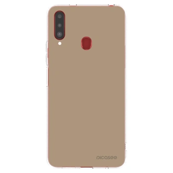 Picasee silikonowe przeźroczyste etui na Samsung Galaxy A20s - Soft Sand