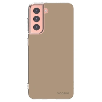Picasee silikonowe przeźroczyste etui na Samsung Galaxy S21 5G G991B - Soft Sand