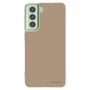 Picasee silikonowe przeźroczyste etui na Samsung Galaxy S21 FE 5G - Soft Sand