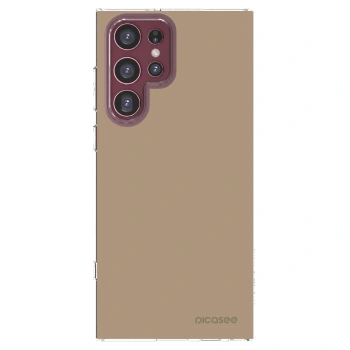Picasee silikonowe przeźroczyste etui na Samsung Galaxy S22 Ultra 5G - Soft Sand