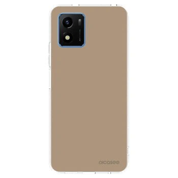Picasee silikonowe przeźroczyste etui na Vivo Y01 - Soft Sand