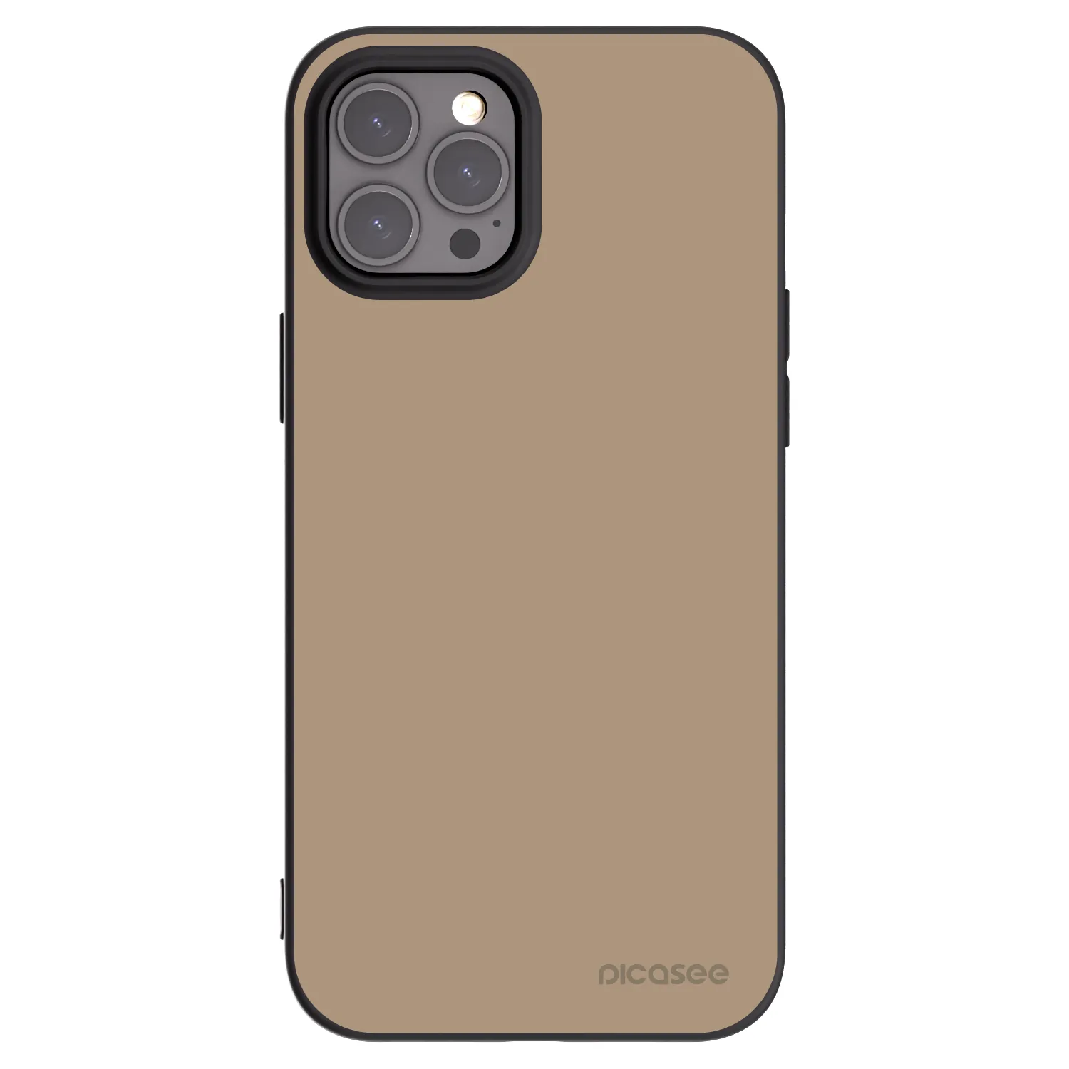 Picasee silikonowe czarne etui na Apple iPhone 12 Pro Max - Soft Sand