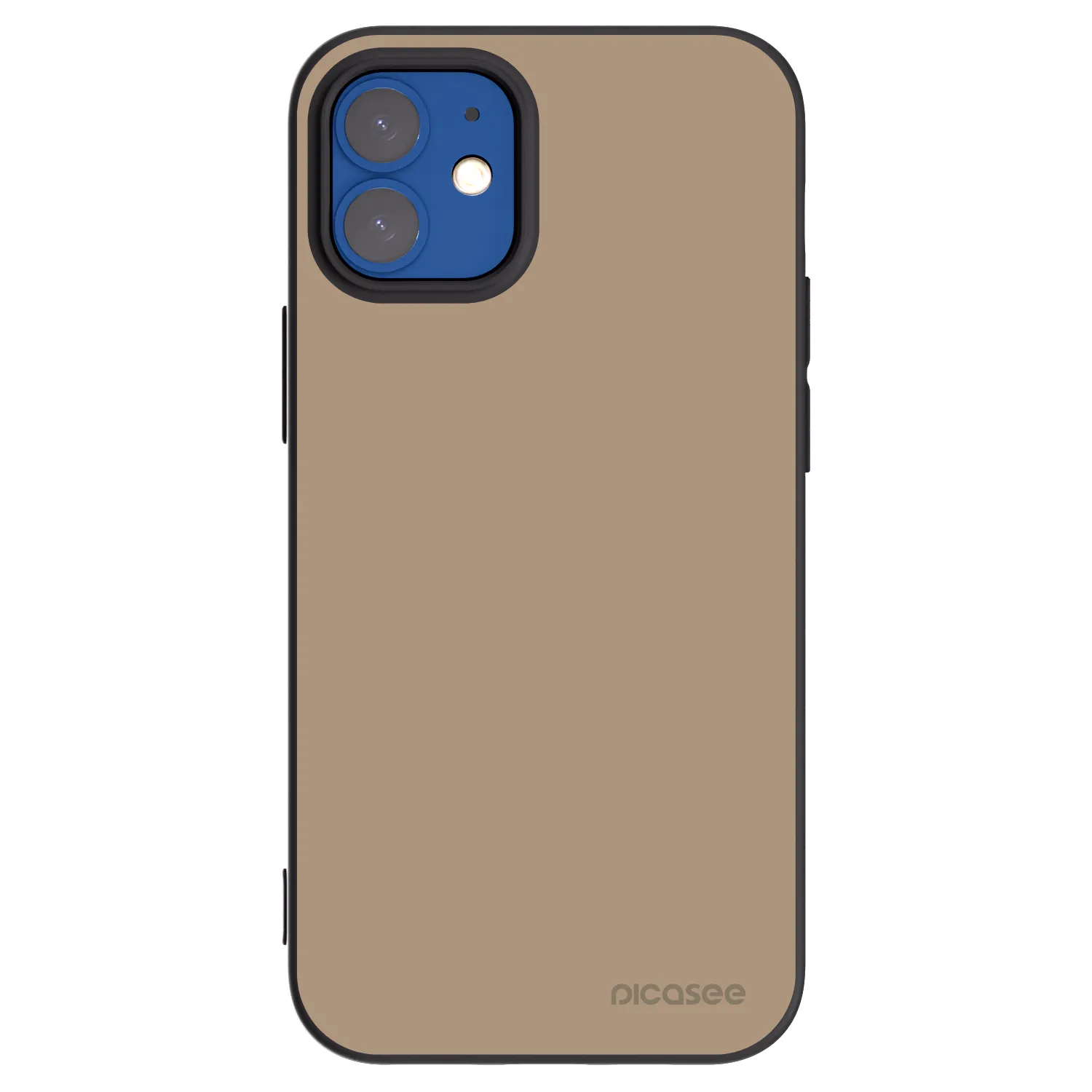 Picasee silikonowe czarne etui na Apple iPhone 12 mini - Soft Sand