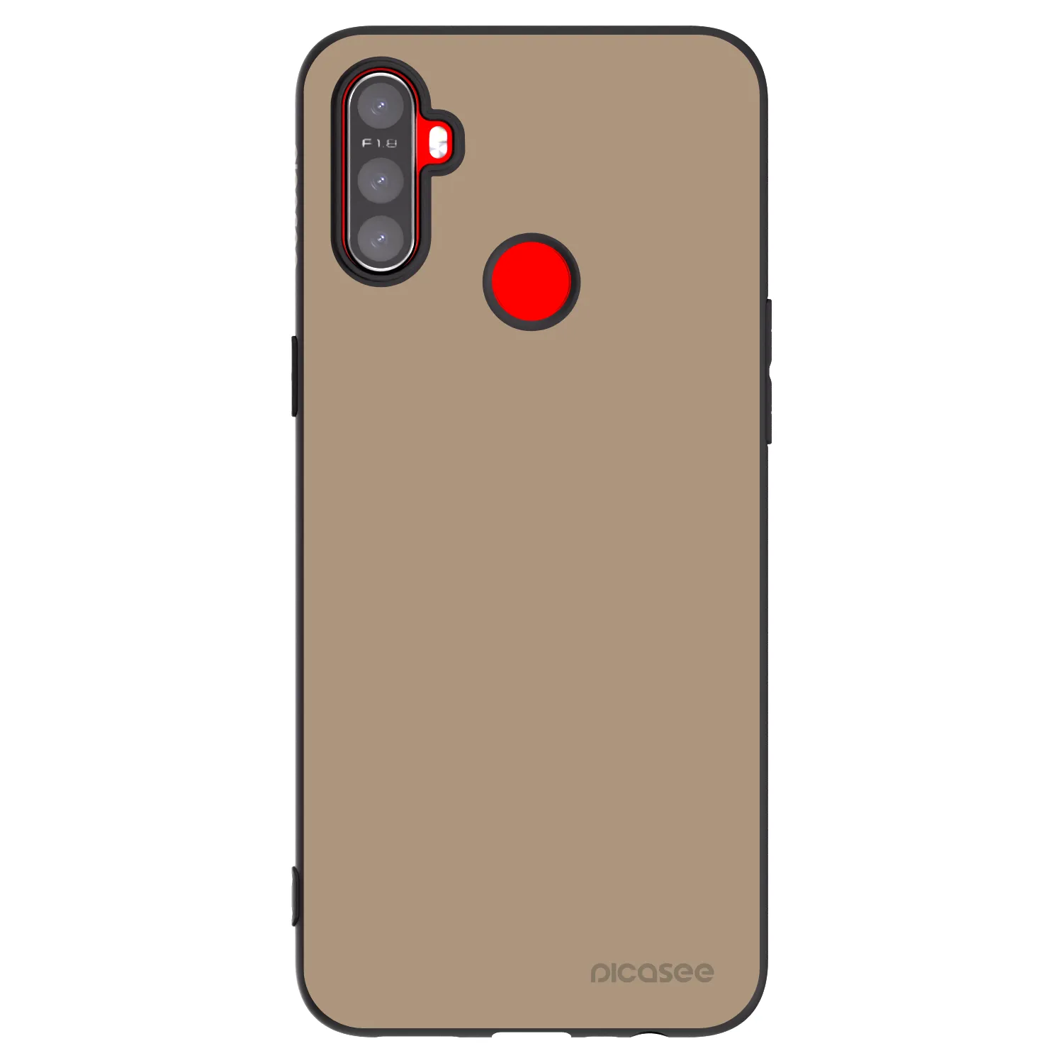 Picasee silikonowe czarne etui na Realme C3 - Soft Sand