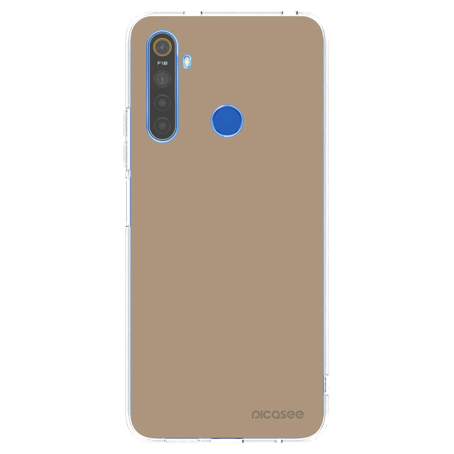 Picasee silikonowe przeźroczyste etui na Realme 5 - Soft Sand