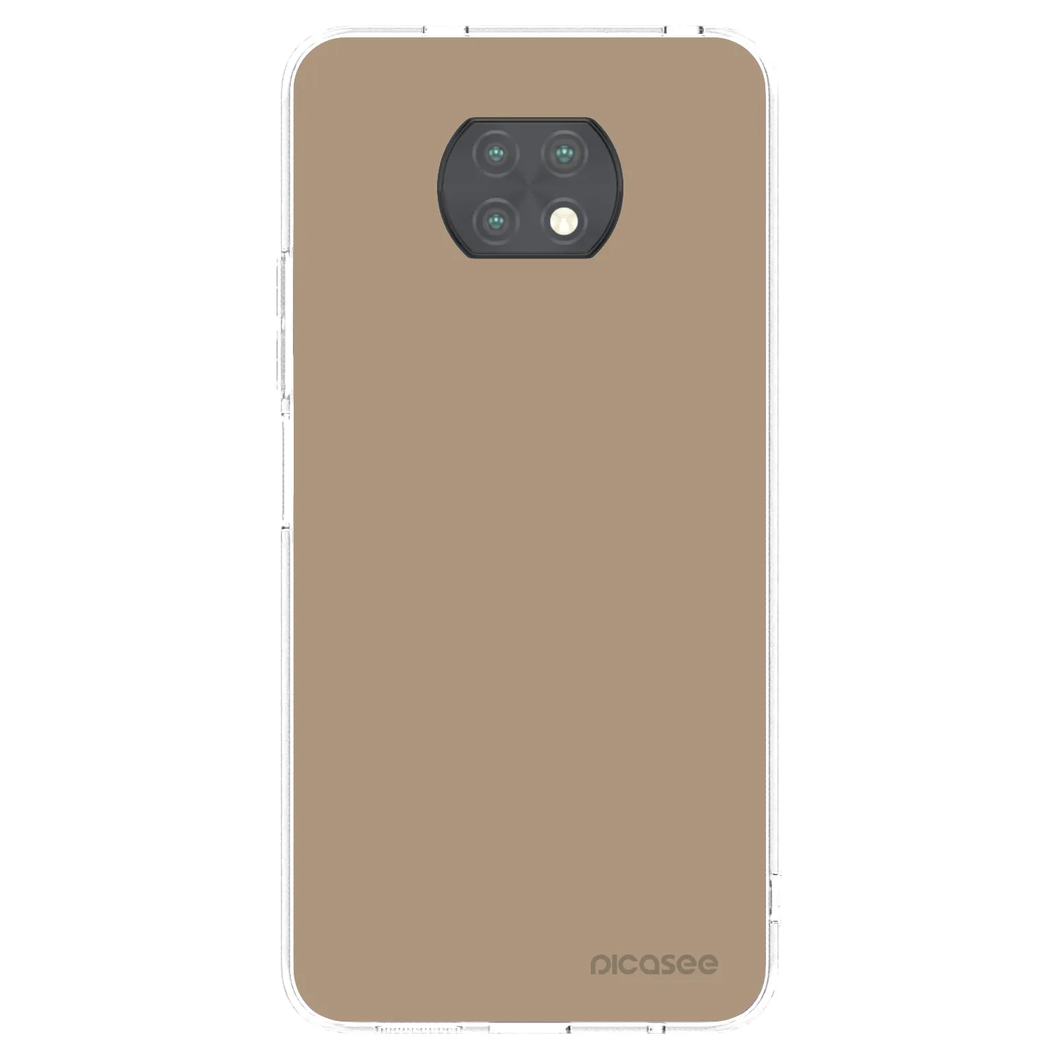 Picasee silikonowe przeźroczyste etui na Xiaomi Redmi Note 9T - Soft Sand