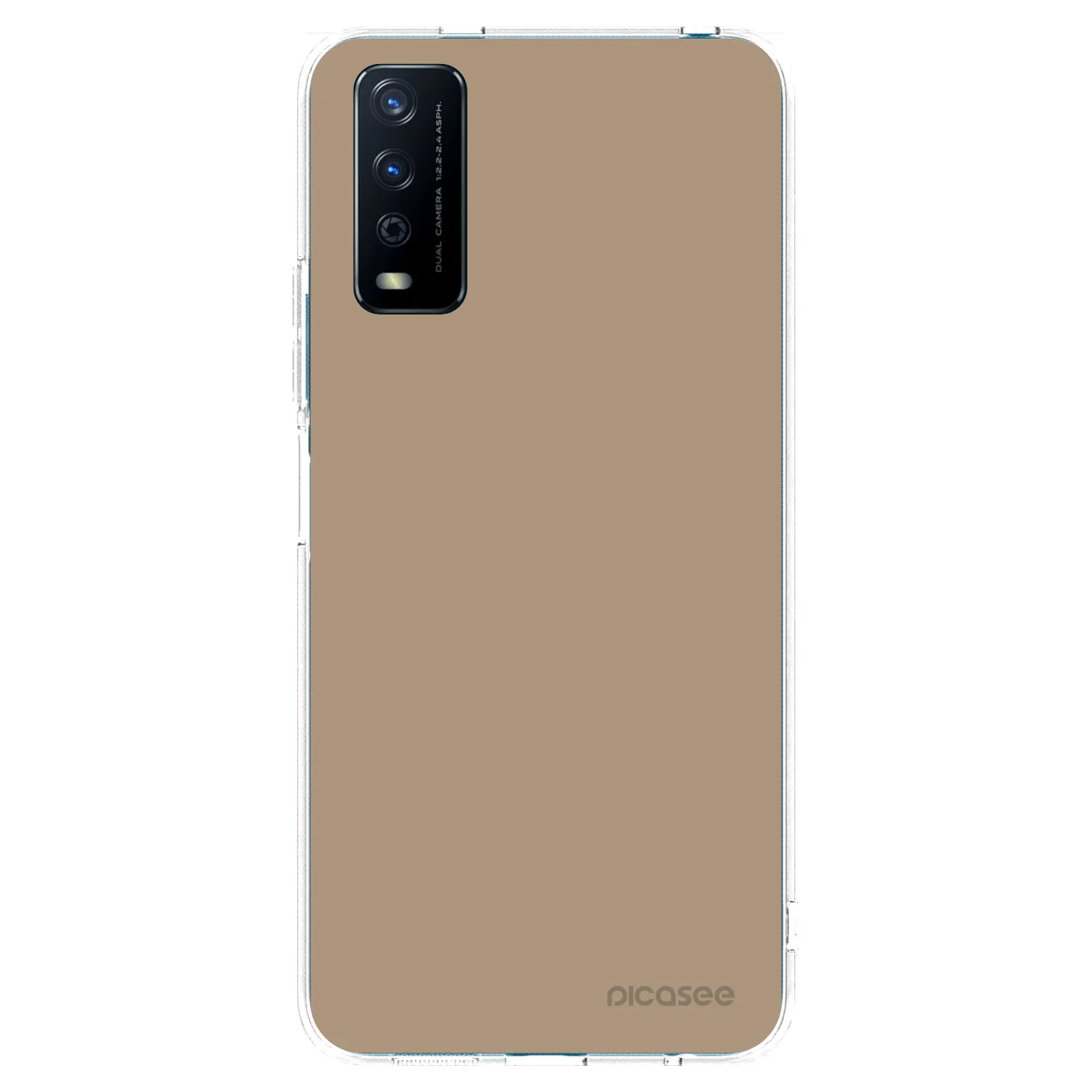 Picasee silikonowe przeźroczyste etui na Vivo Y11s - Soft Sand