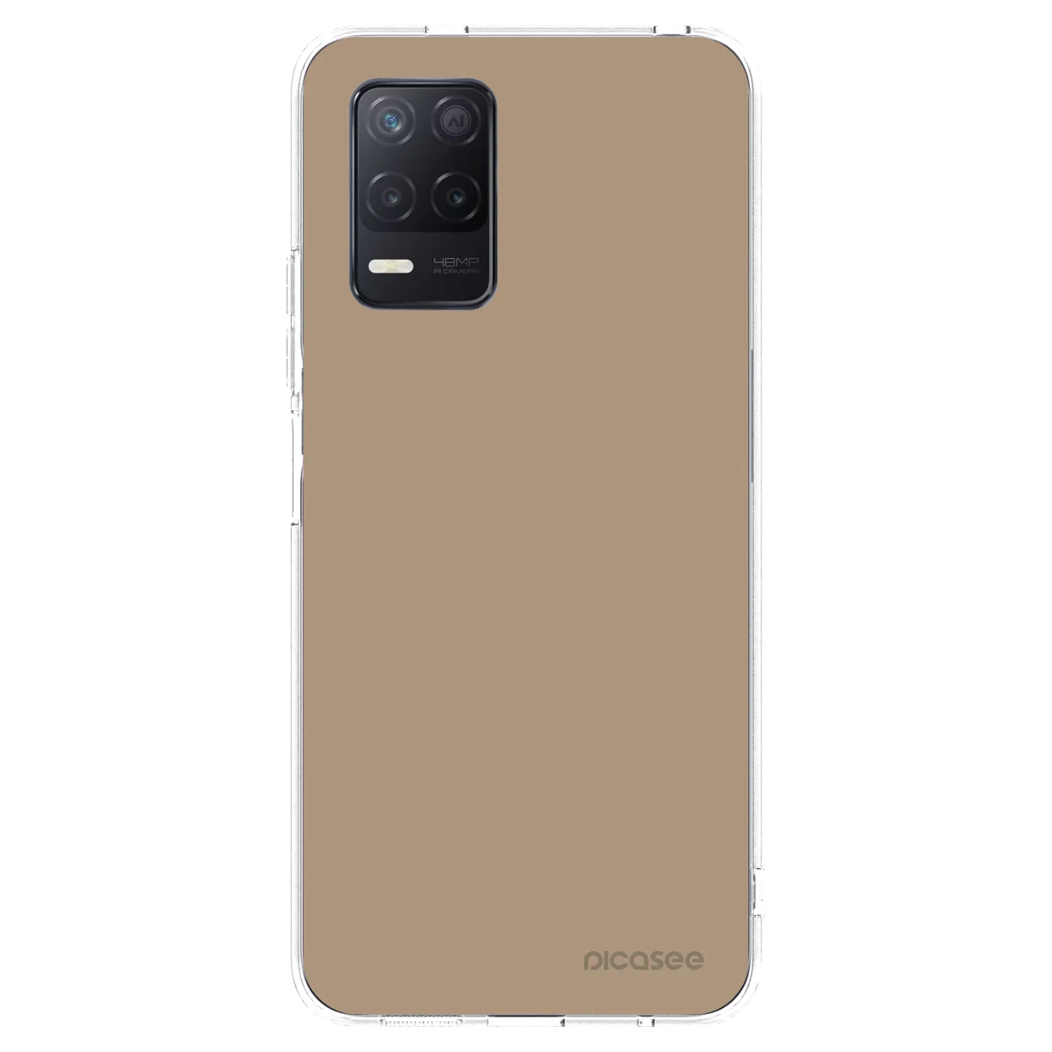 Picasee silikonowe przeźroczyste etui na Realme 8 5G - Soft Sand