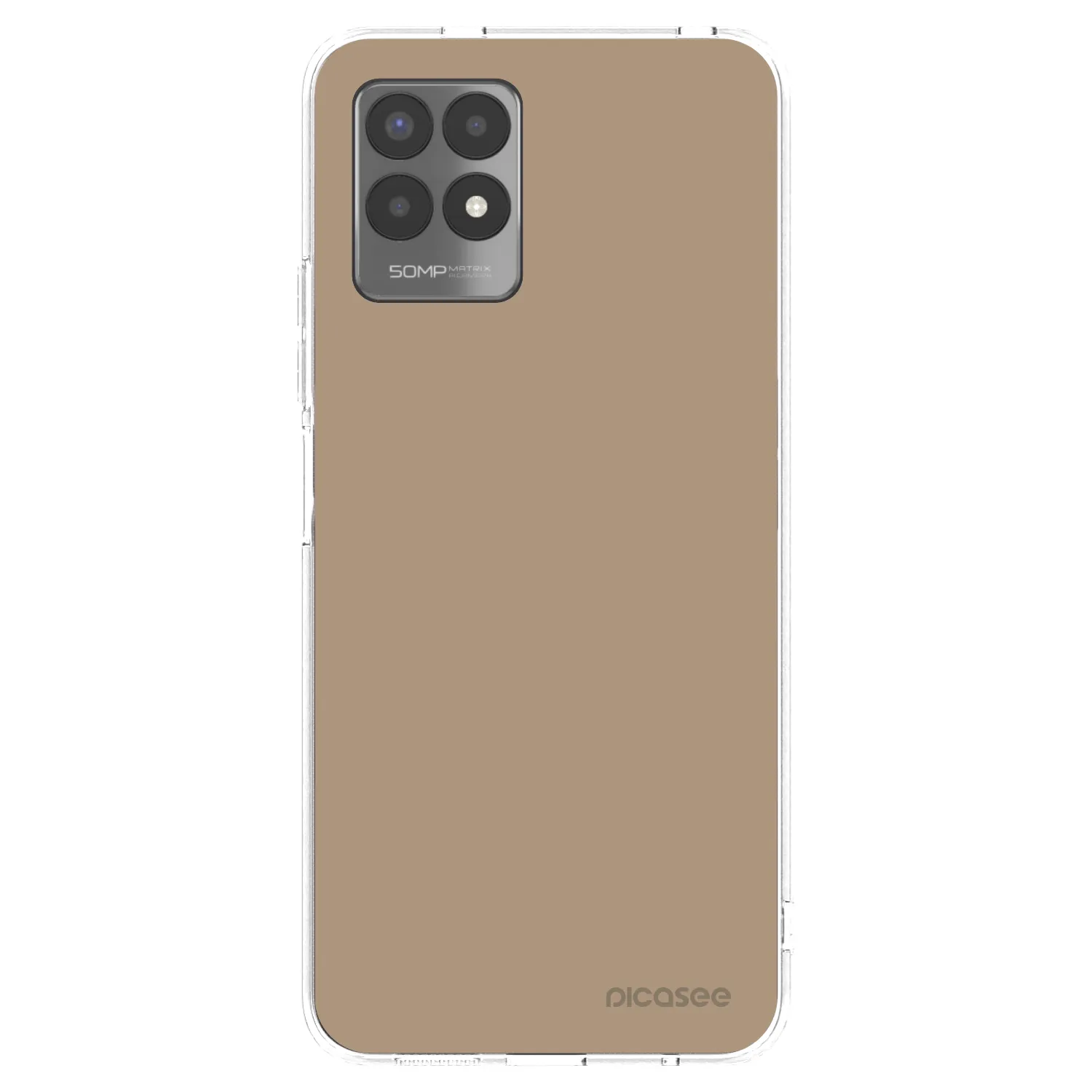 Picasee silikonowe przeźroczyste etui na Realme 8i - Soft Sand