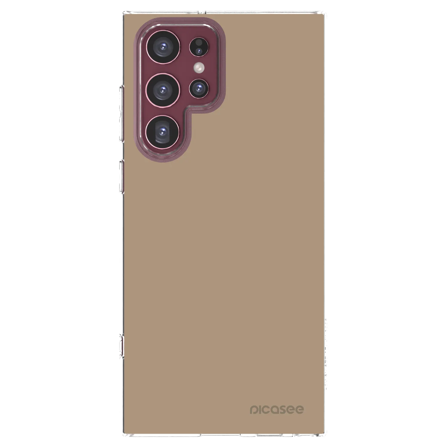 Picasee silikonowe przeźroczyste etui na Samsung Galaxy S22 Ultra 5G - Soft Sand
