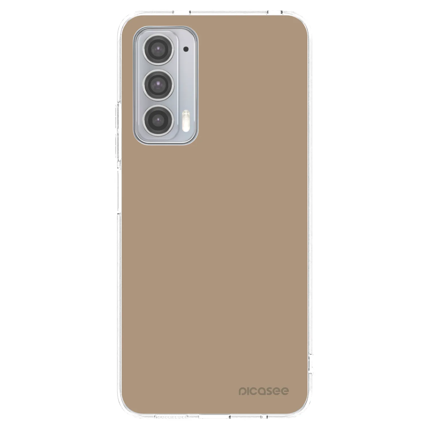 Picasee silikonowe przeźroczyste etui na Motorola Edge 20 - Soft Sand